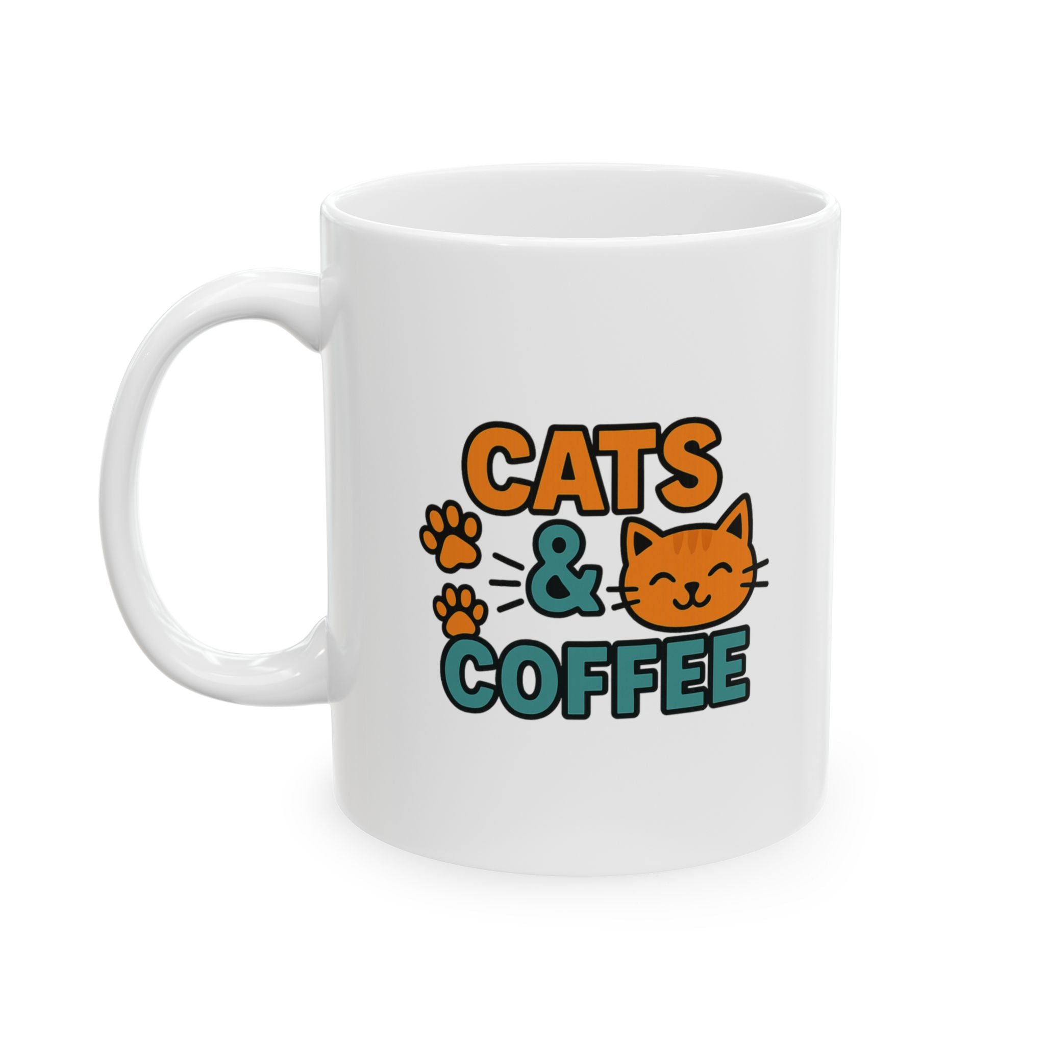 Powered By Coffee And Cat Naps Coffee Mug | Cat Mom Gift | Ceramic Mug