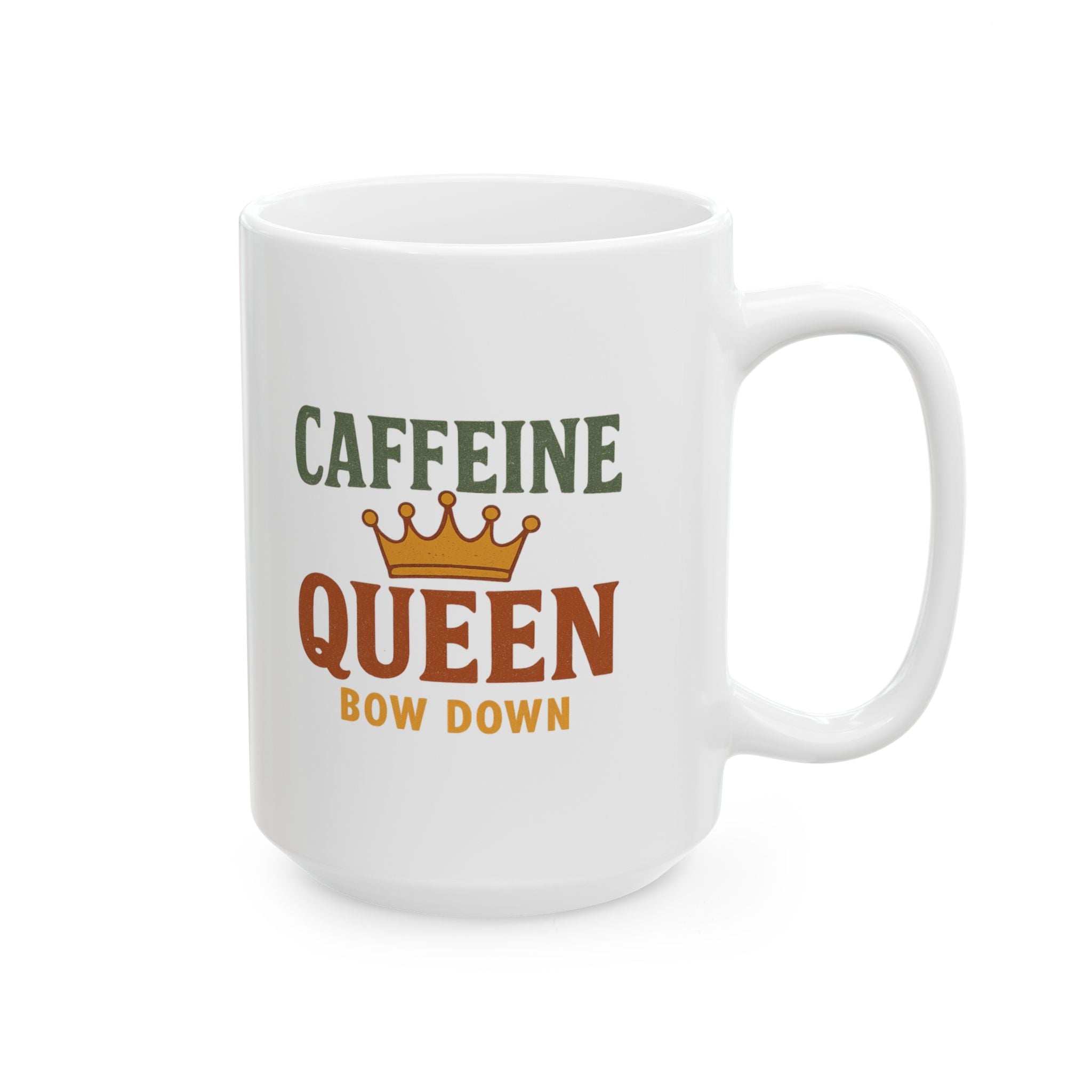Official Caffeine Queen On Duty Coffee Mug | Funny Coffee Humor | Ceramic Mug
