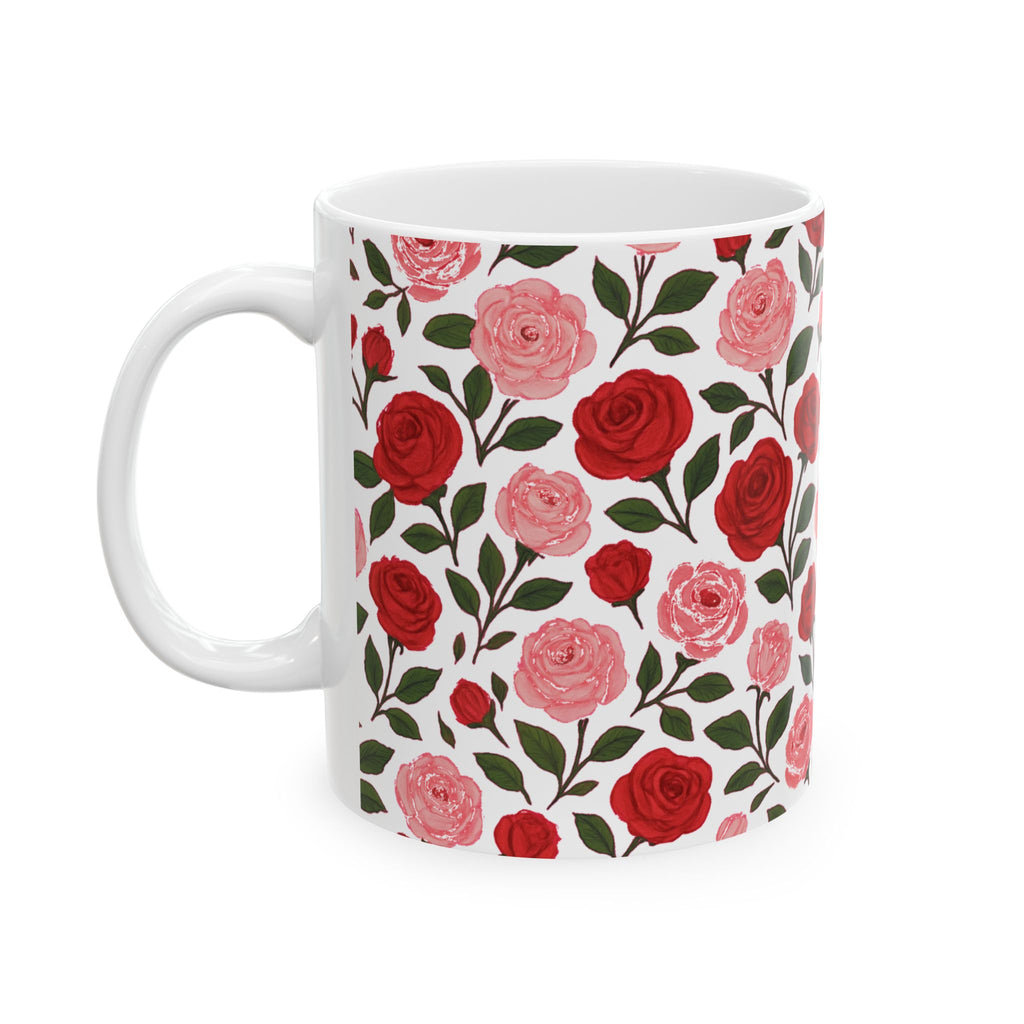 Pink Roses Coffee Mug | Unique Gift | Ceramic Mug