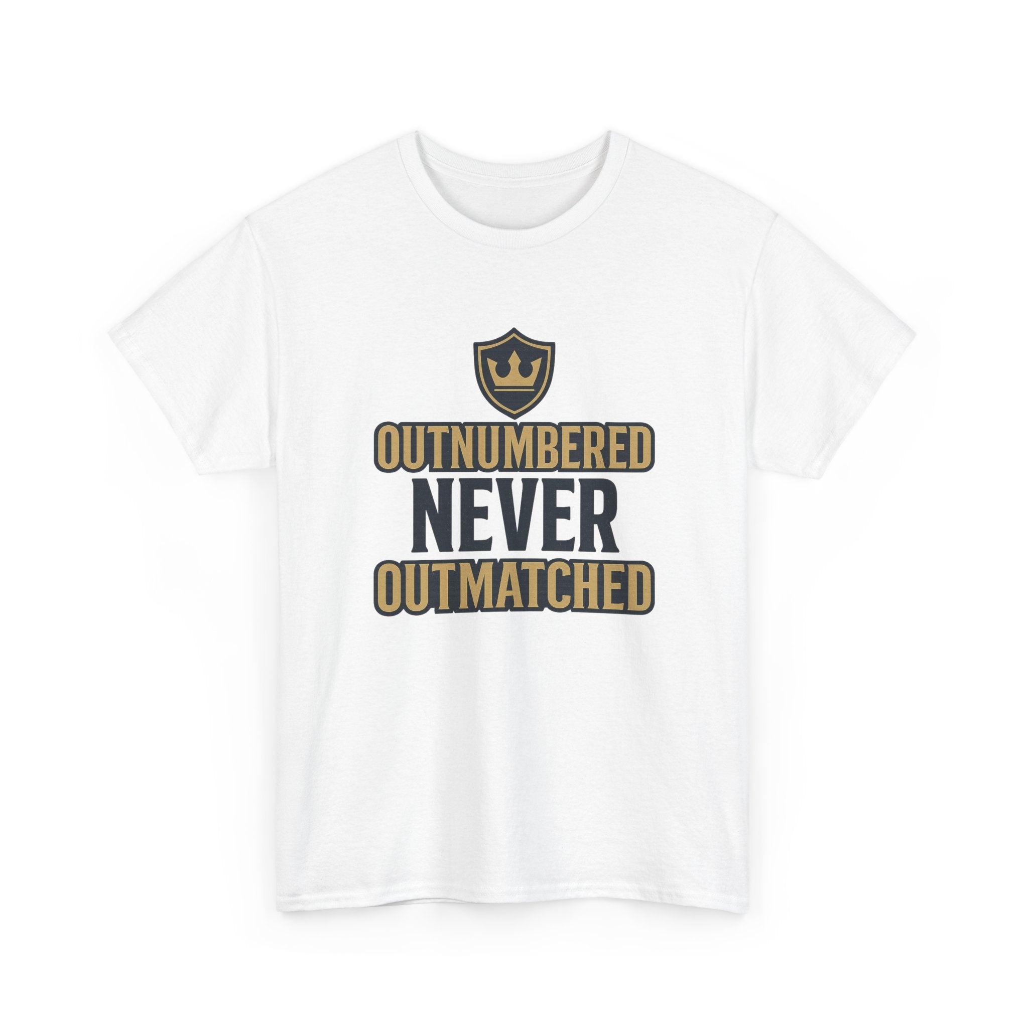 Dad of Girls Outnumbered Never Outmatched T-Shirt | Gift for Dad | Graphic Tee