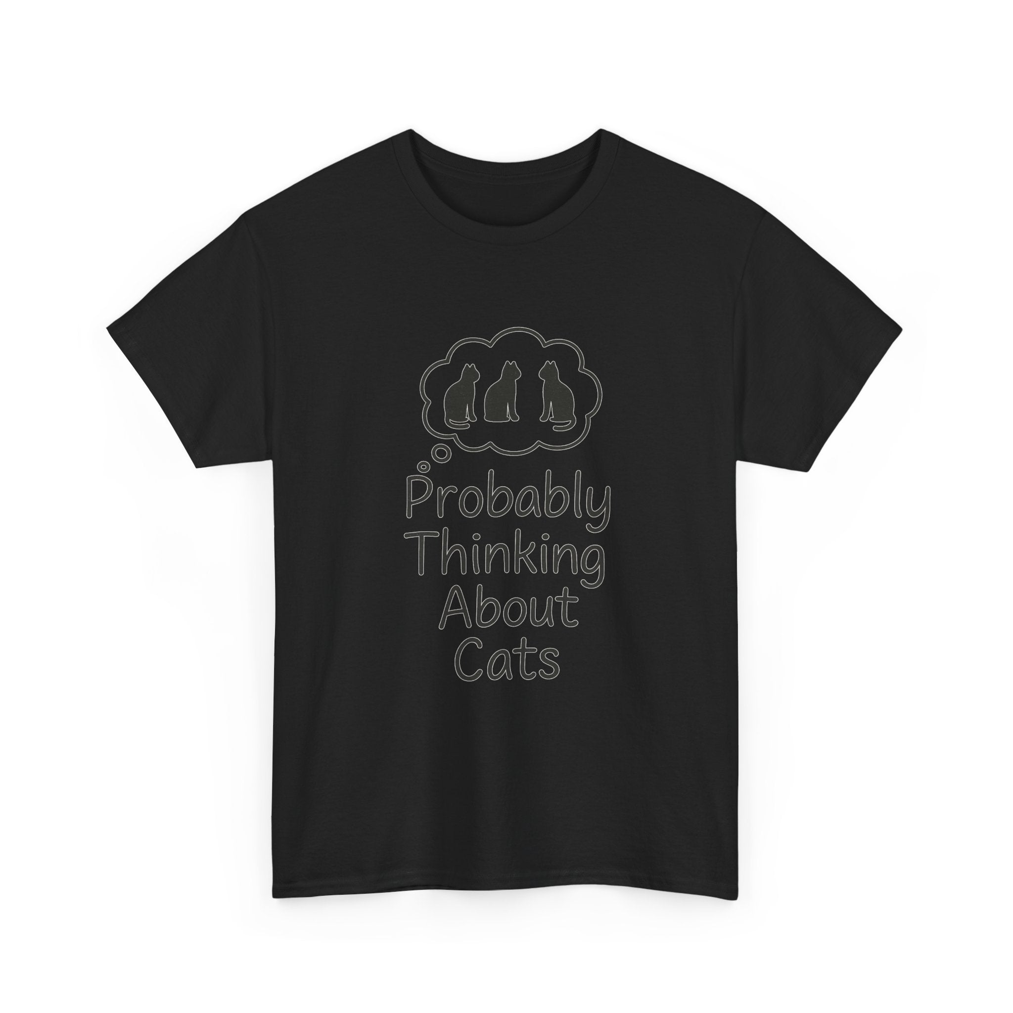 Probably Thinking About Cats Introvert T-Shirt | Cat Lover Gift | Graphic Tee