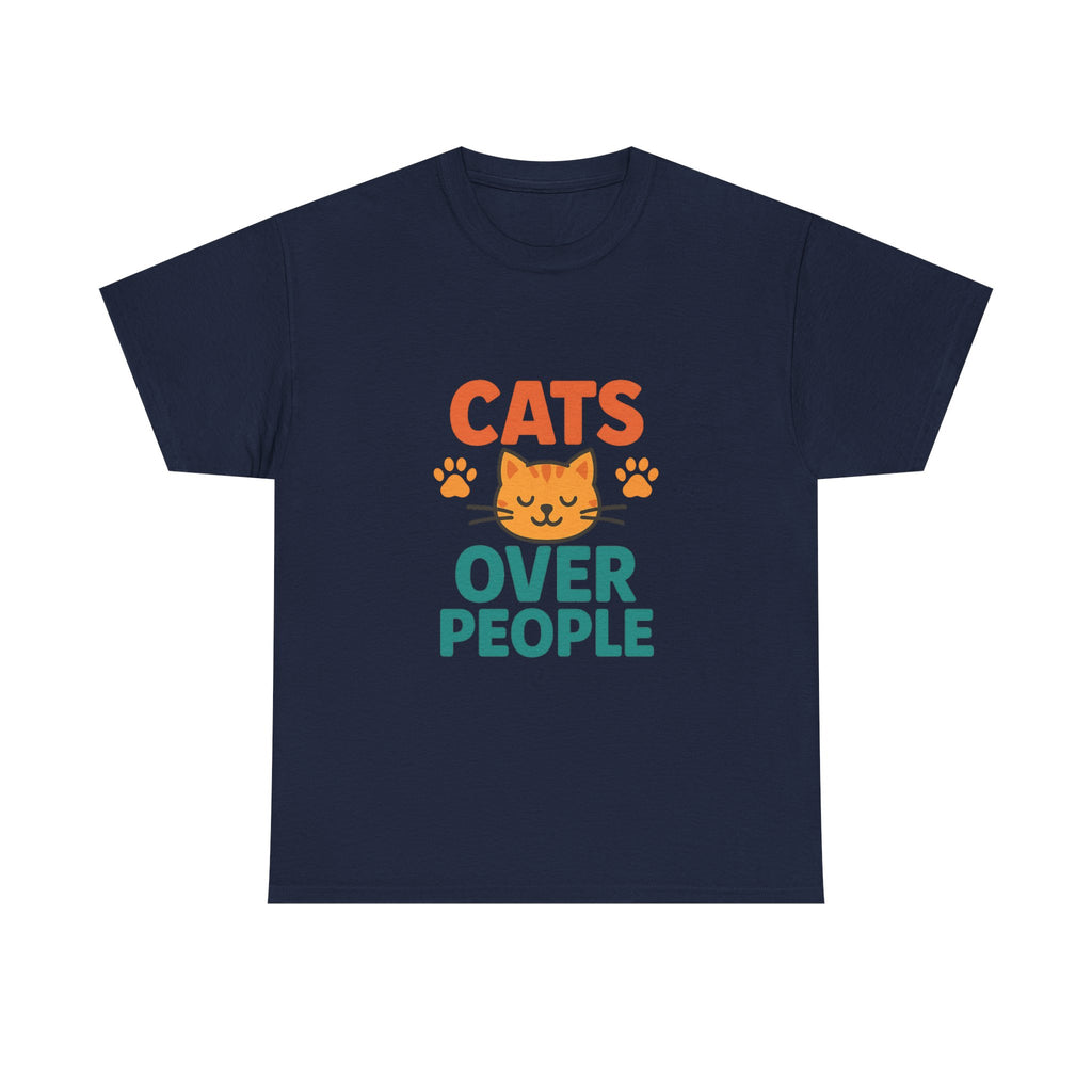 Cats Over People Period T-Shirt | Cat Lover Humor | Graphic Tee