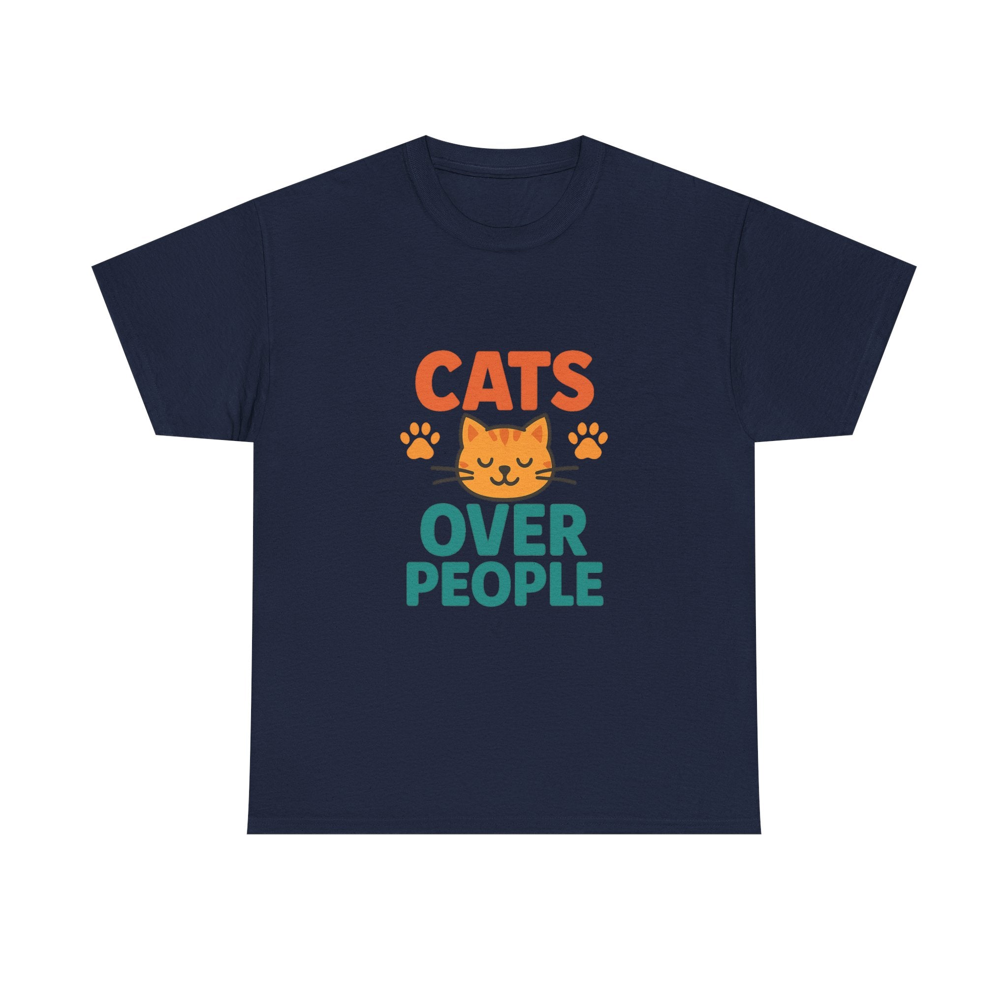 Cats Over People Period T-Shirt | Cat Lover Humor | Graphic Tee