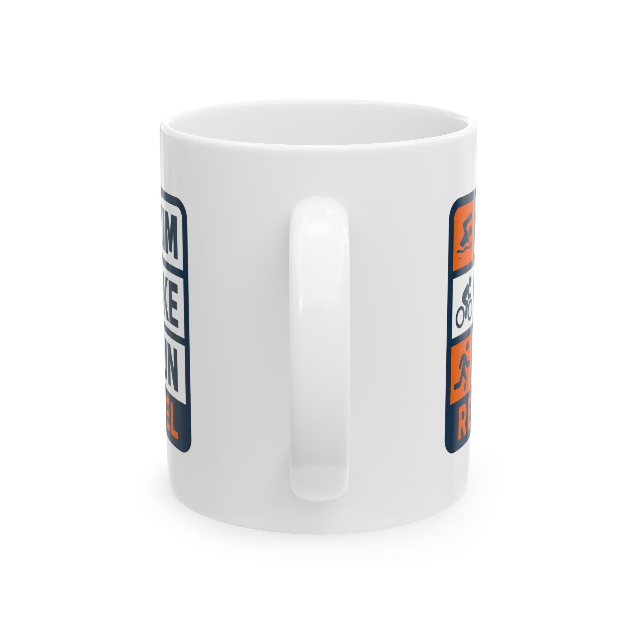 Triathlete Swim Bike Run Refuel Ceramic Mug