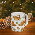Vintage Playful Puppies Full Wrap Coffee Mug | Dogs Gift | Ceramic Mug