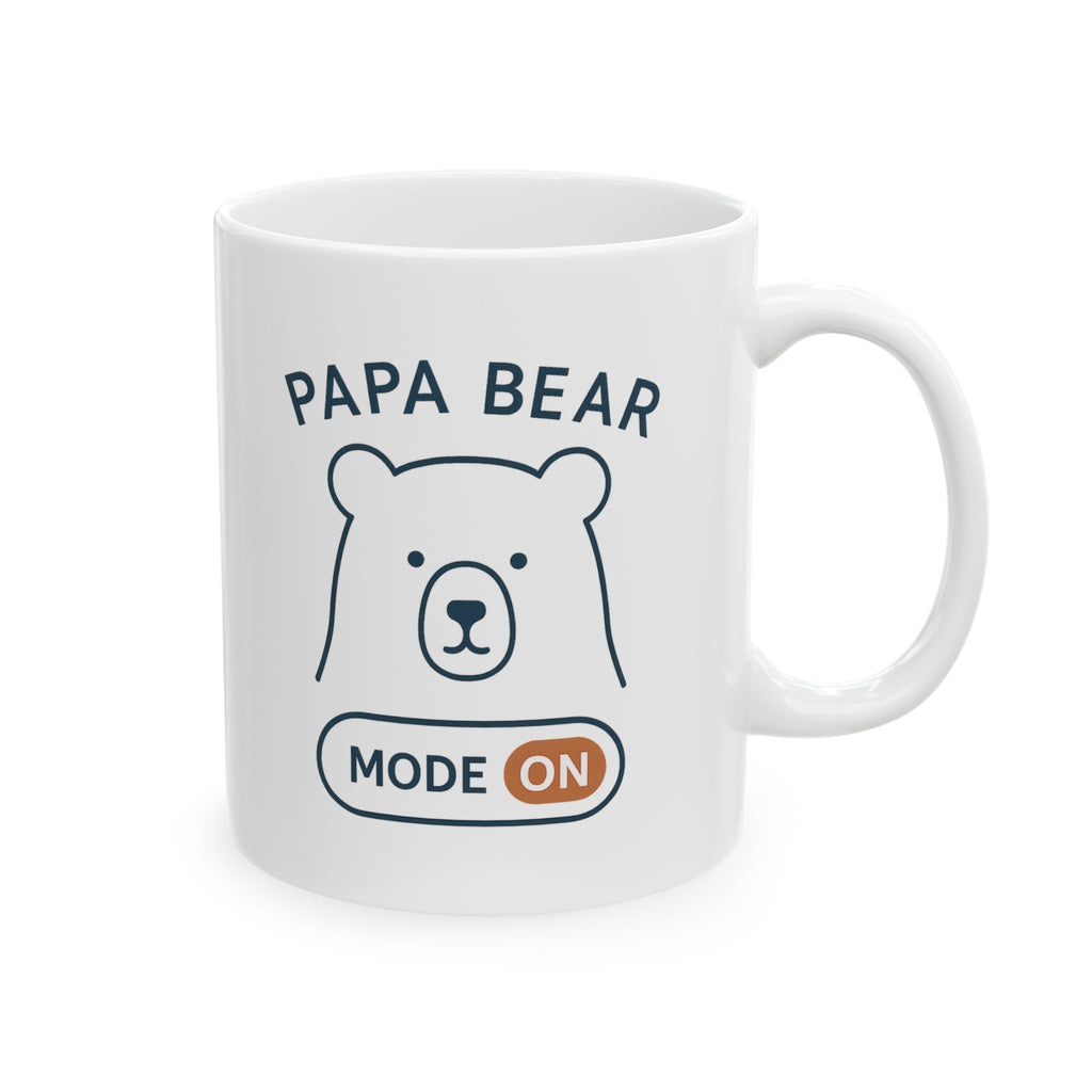 Growl Before Coffee Papa Bear Vibes Coffee Mug | Funny Dad Humor | Ceramic Mug
