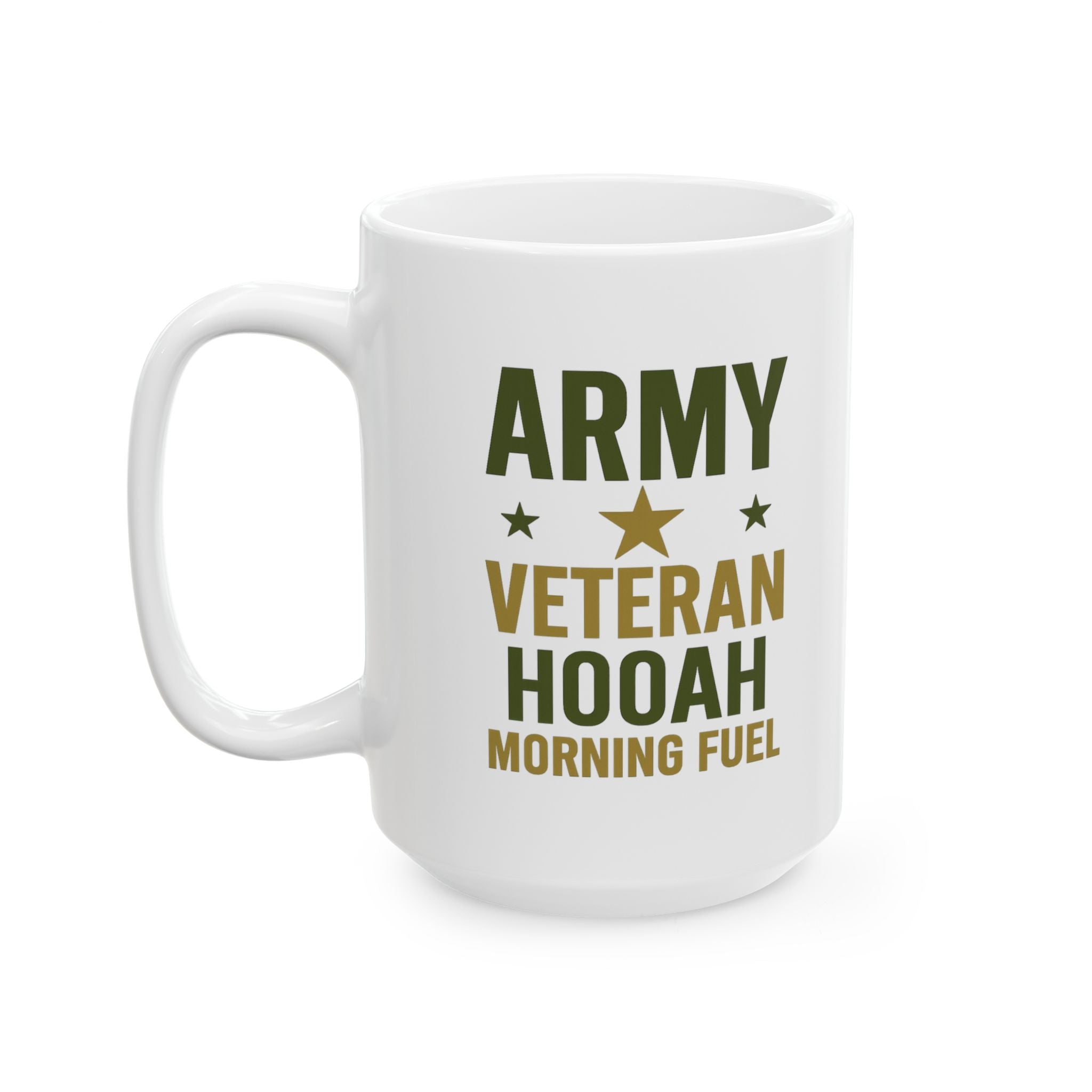 Army Veteran Hooah Morning Fuel Coffee Mug | Veteran Gift | Ceramic Mug
