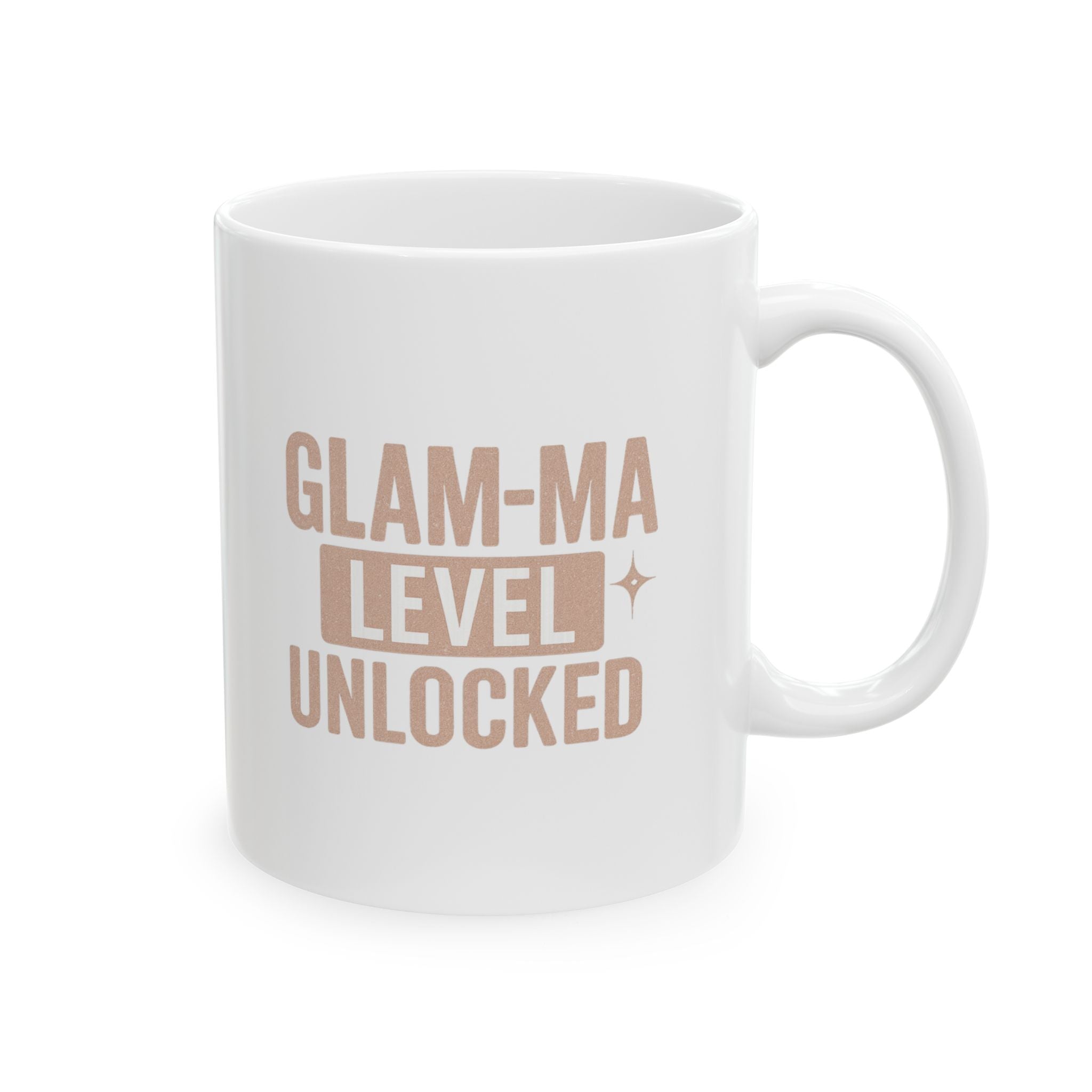 Glam Ma Glamorous Grandmother Level Unlocked Coffee Mug | Unique Gift | Ceramic Mug