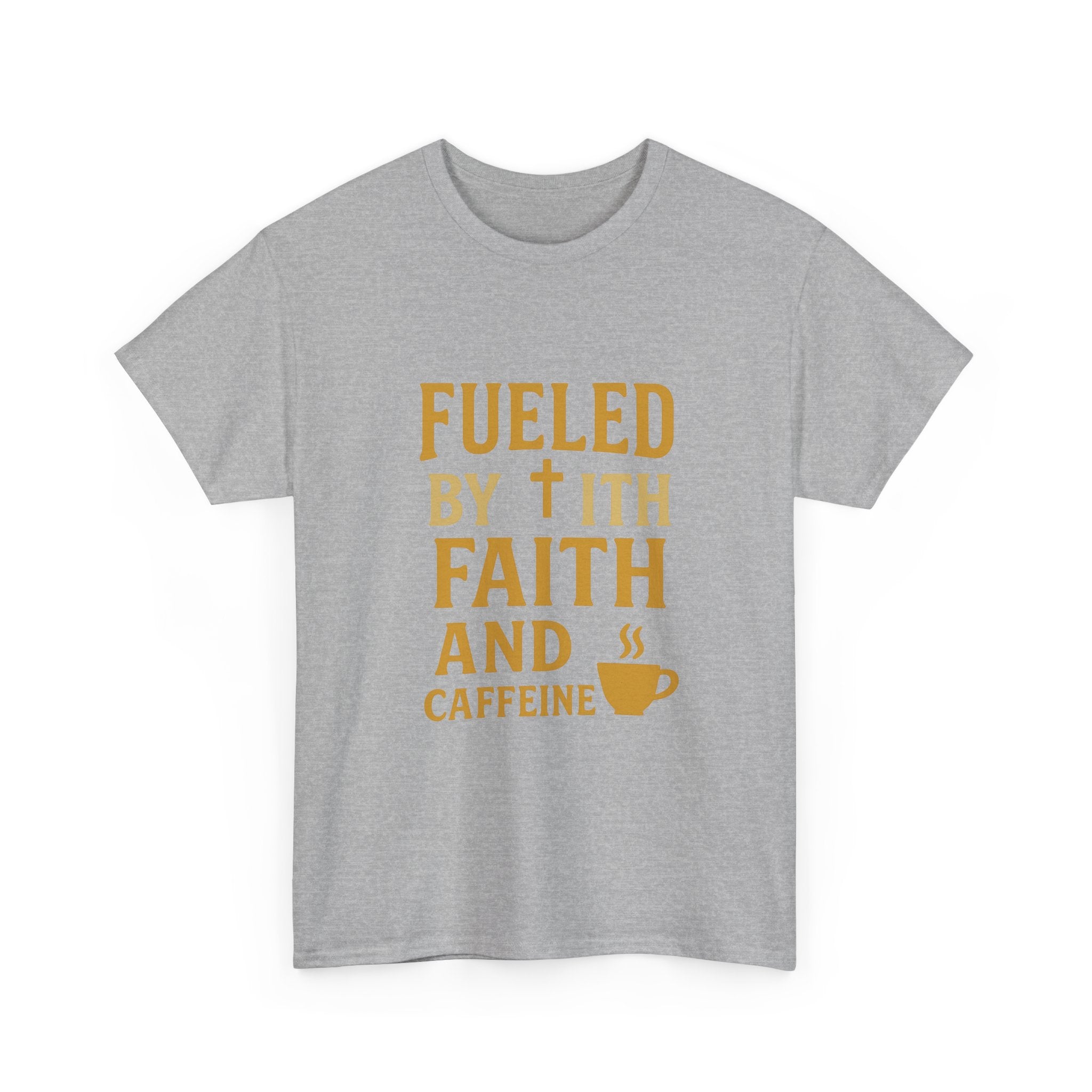Fueled by Faith and Caffeine T-Shirt | Unique Gift | Graphic Tee