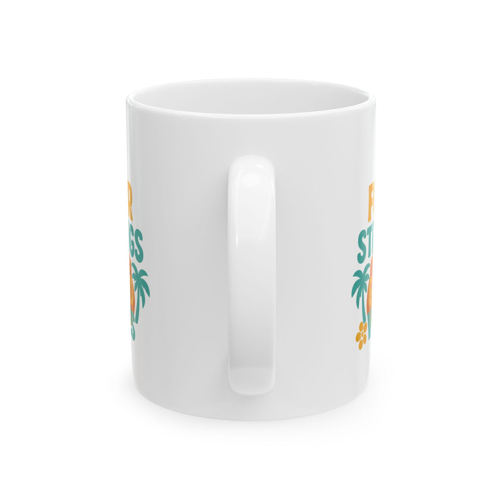 Ukulele Player Four Strings Good Vibes Only Coffee Mug | Unique Gift | Ceramic Mug