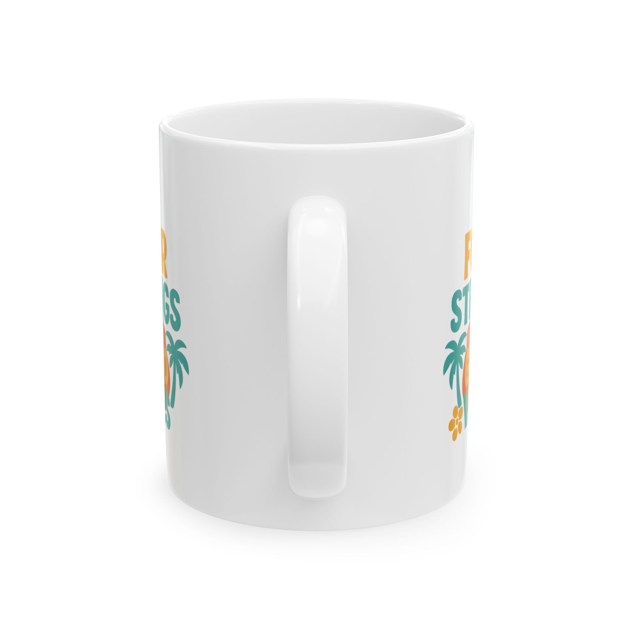 Ukulele Player Four Strings Good Vibes Only Coffee Mug | Unique Gift | Ceramic Mug
