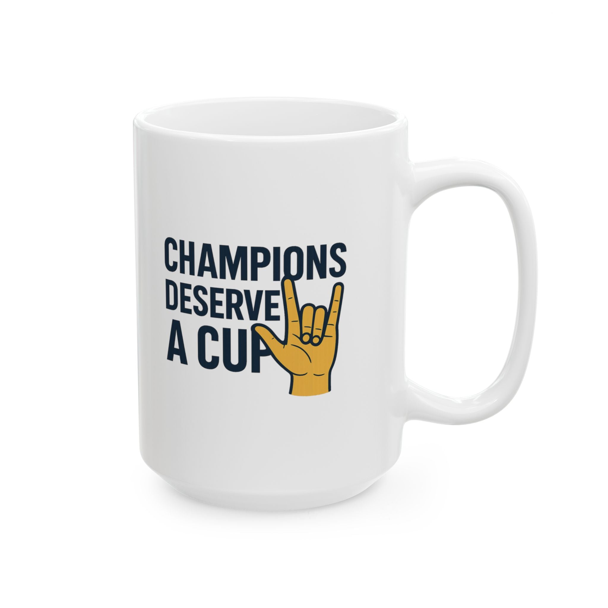 Deaf Educator Champions Deserve Two Hands And A Cup Coffee Mug | Cat Lover Gift | Ceramic Mug