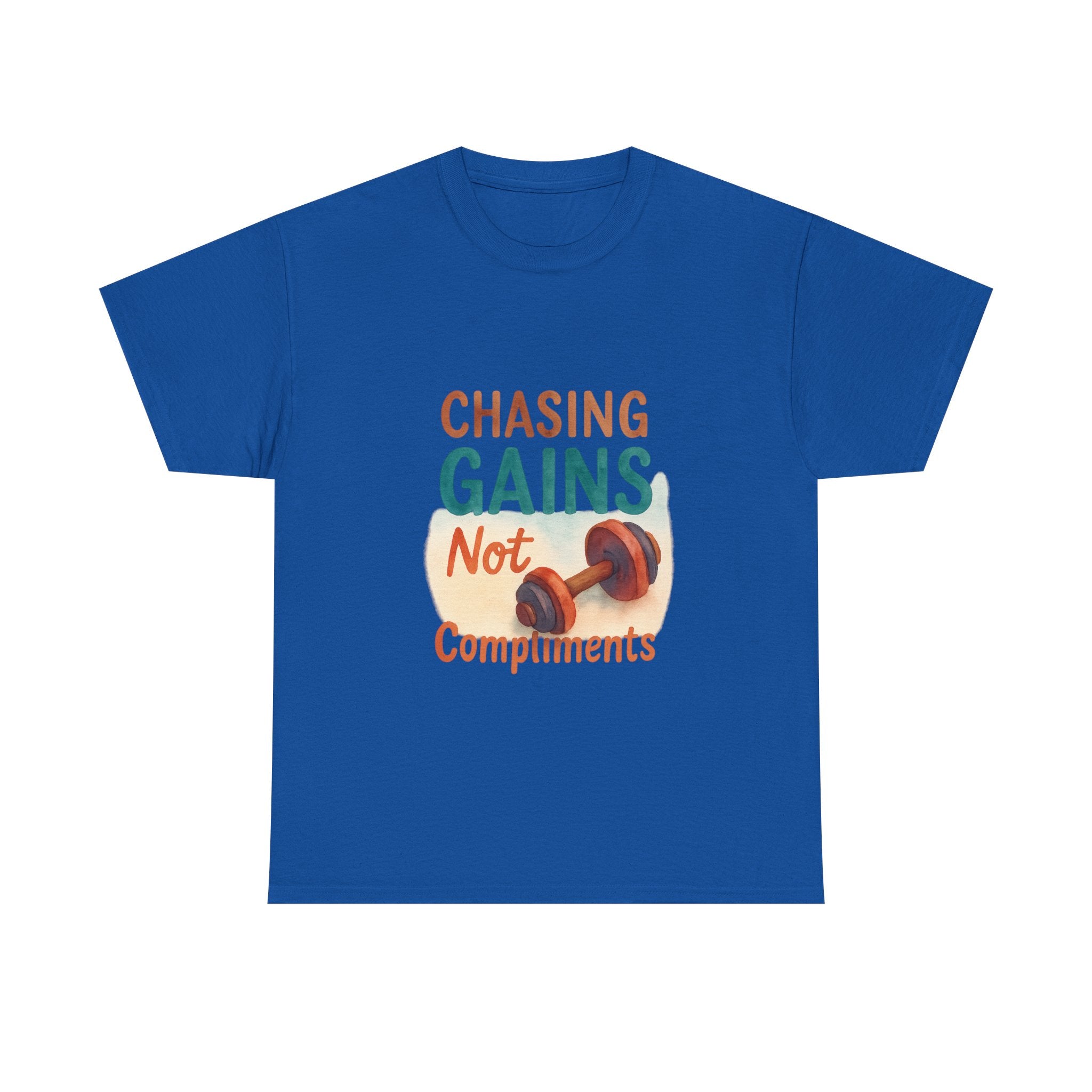 Chasing Gains Not Compliments T-Shirt | Gym Gains Gift | Graphic Tee