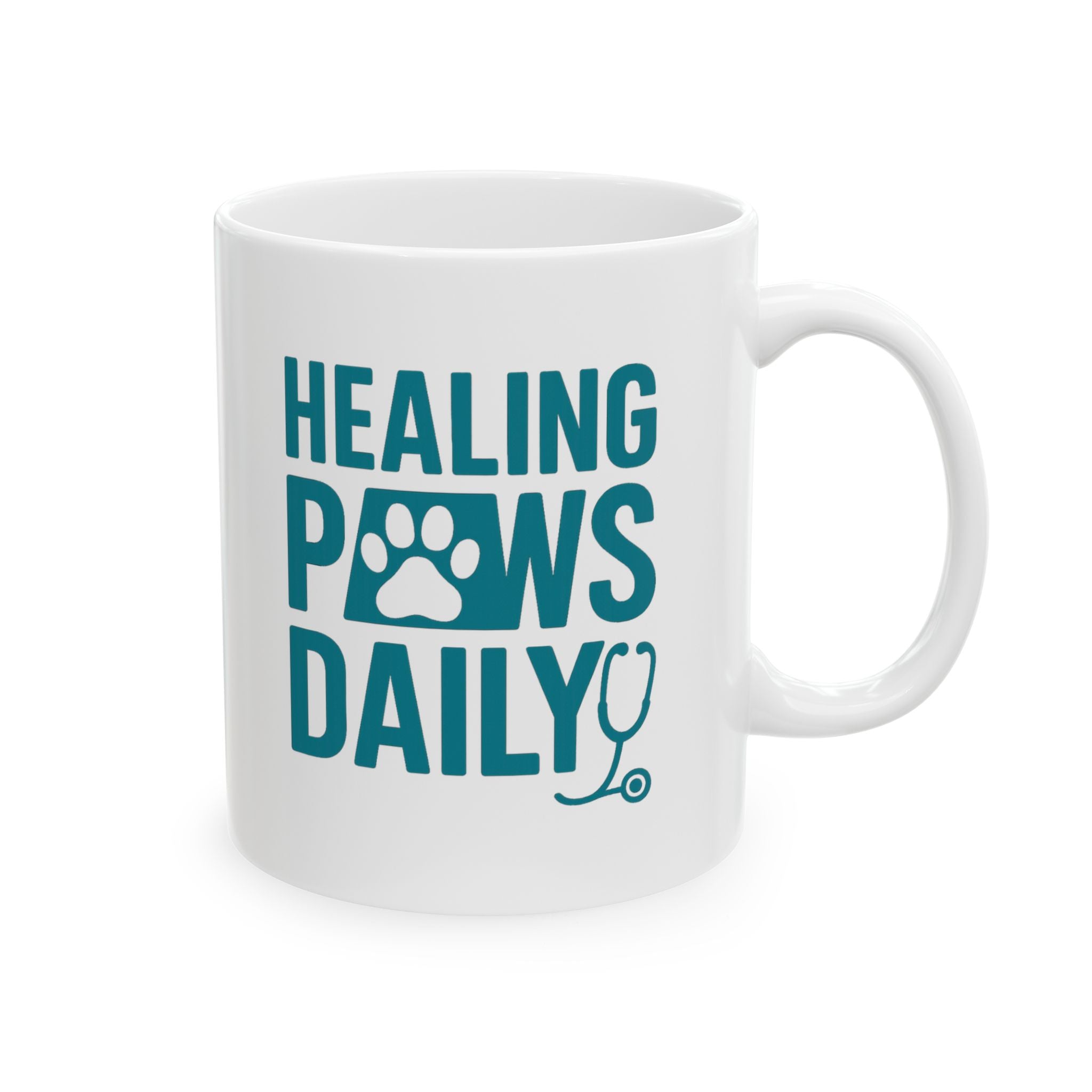 Veterinary Technician Healing Paws Daily Coffee Mug | Unique Gift | Ceramic Mug