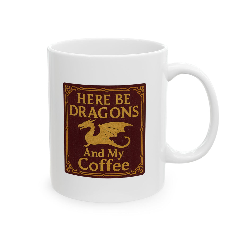 Dragon Lover Here Be Dragons Ceramic Mug