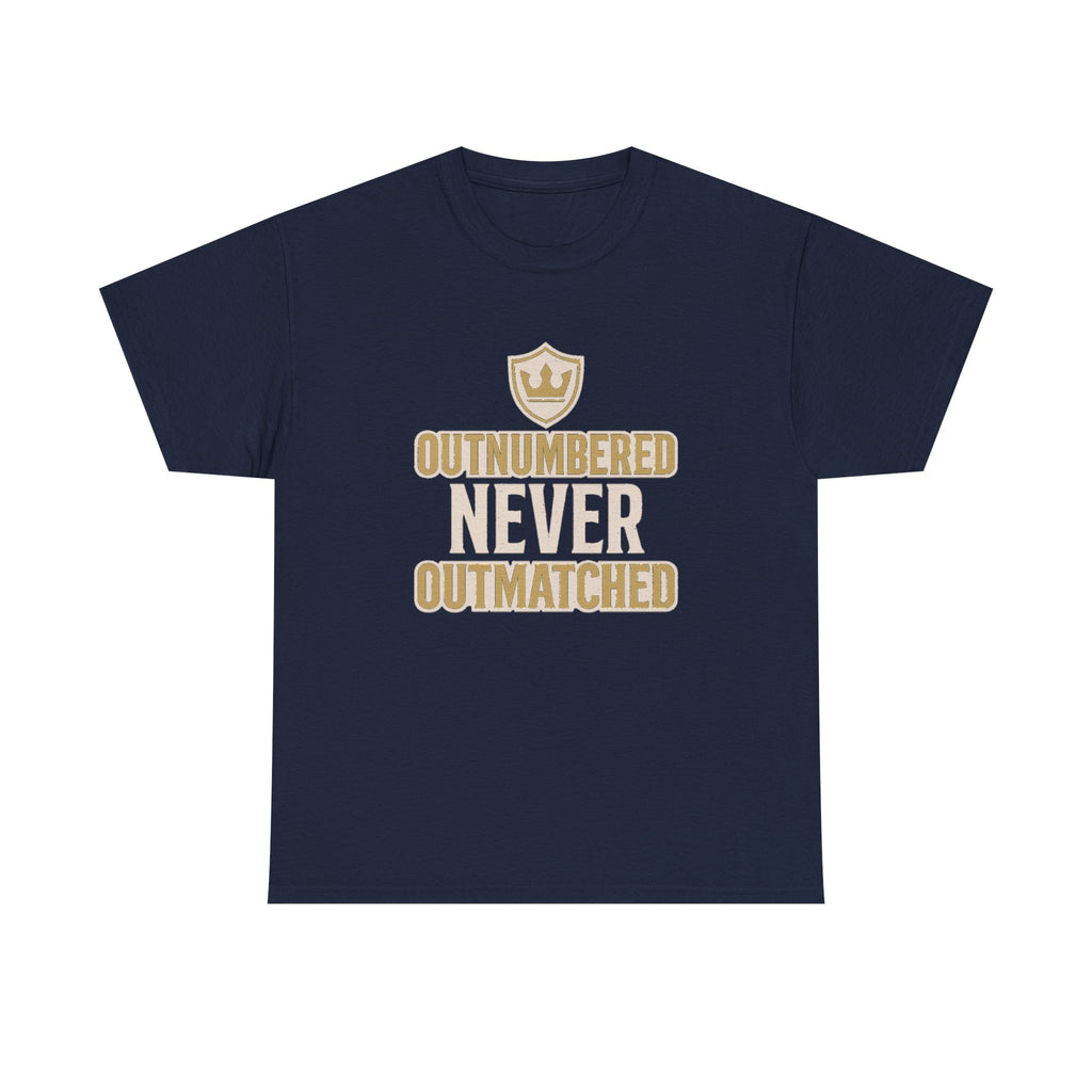 Dad of Girls Outnumbered Never Outmatched T-Shirt | Gift for Dad | Graphic Tee