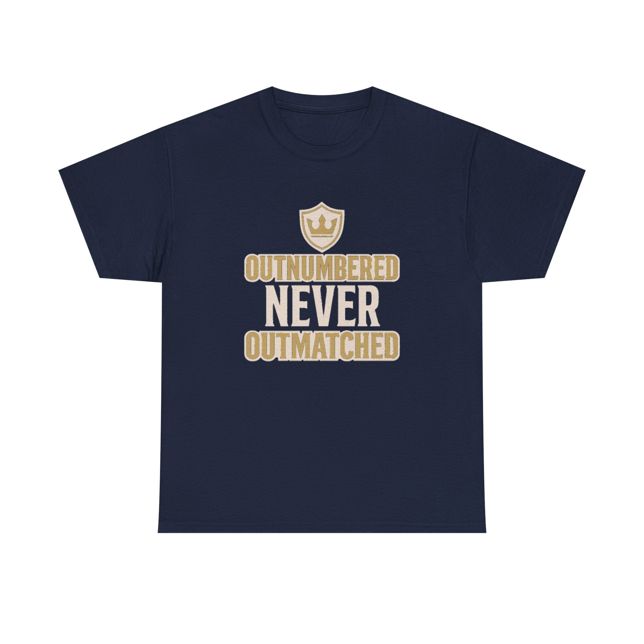 Dad of Girls Outnumbered Never Outmatched T-Shirt | Gift for Dad | Graphic Tee