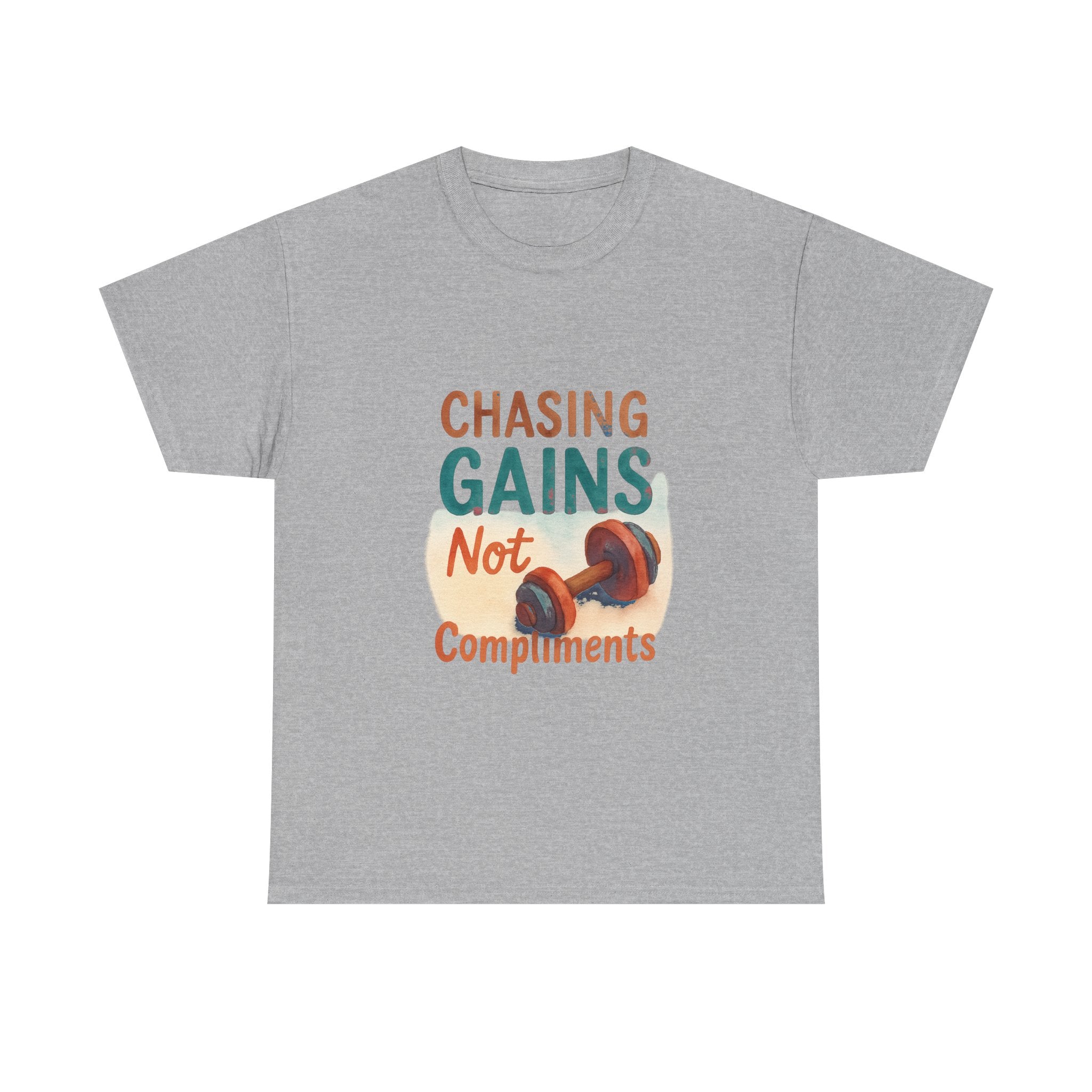 Chasing Gains Not Compliments T-Shirt | Gym Gains Gift | Graphic Tee
