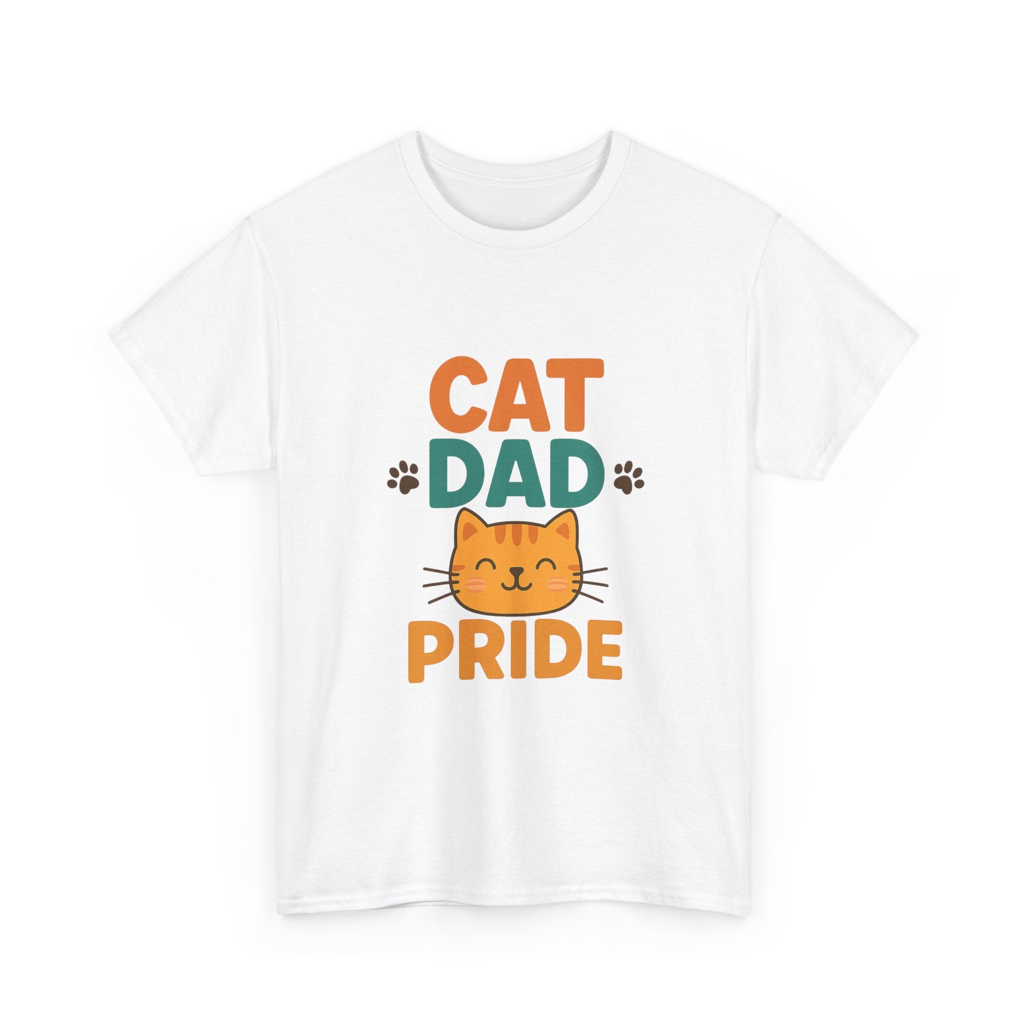 Cat Dad Fueled By Coffee T-Shirt | Funny Cat Gift | Graphic Tee