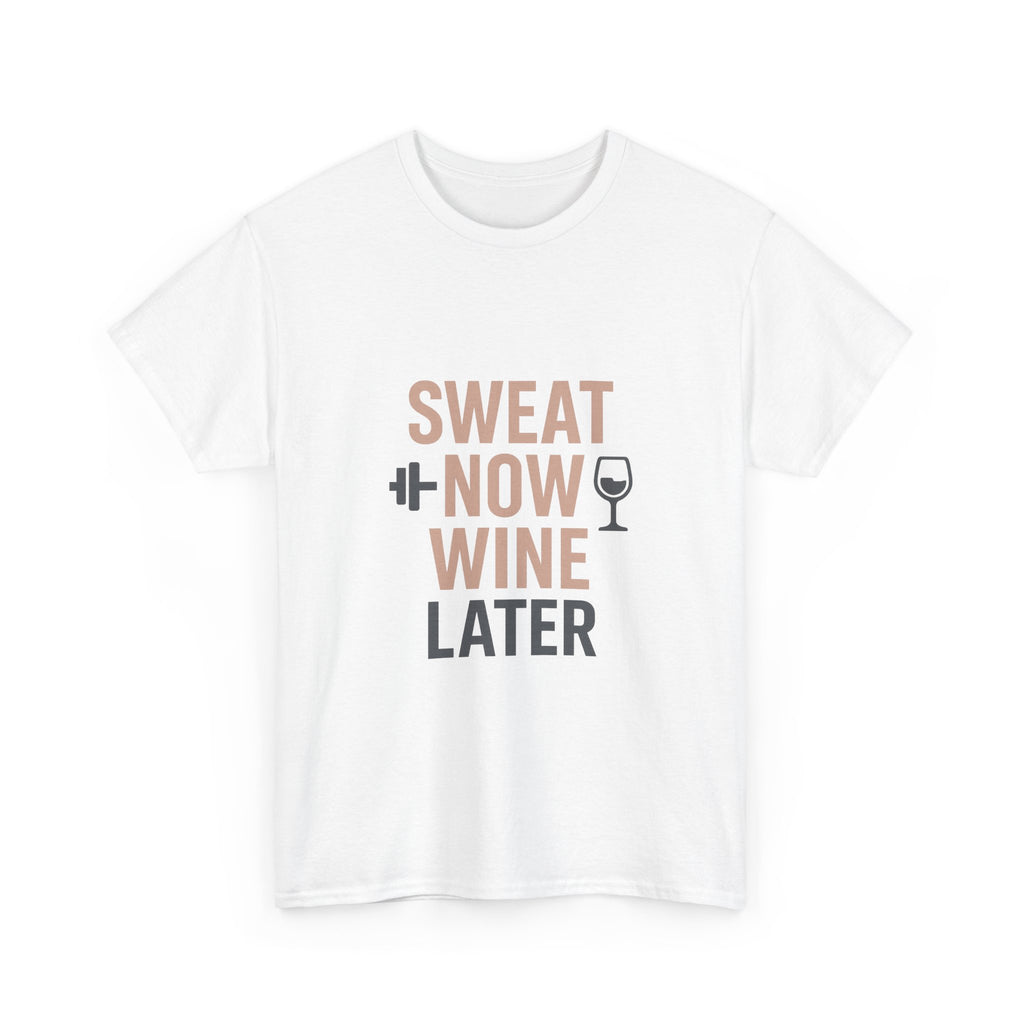 Gym Mom Sweat Now Wine Later T-Shirt | Gift for Mom | Graphic Tee