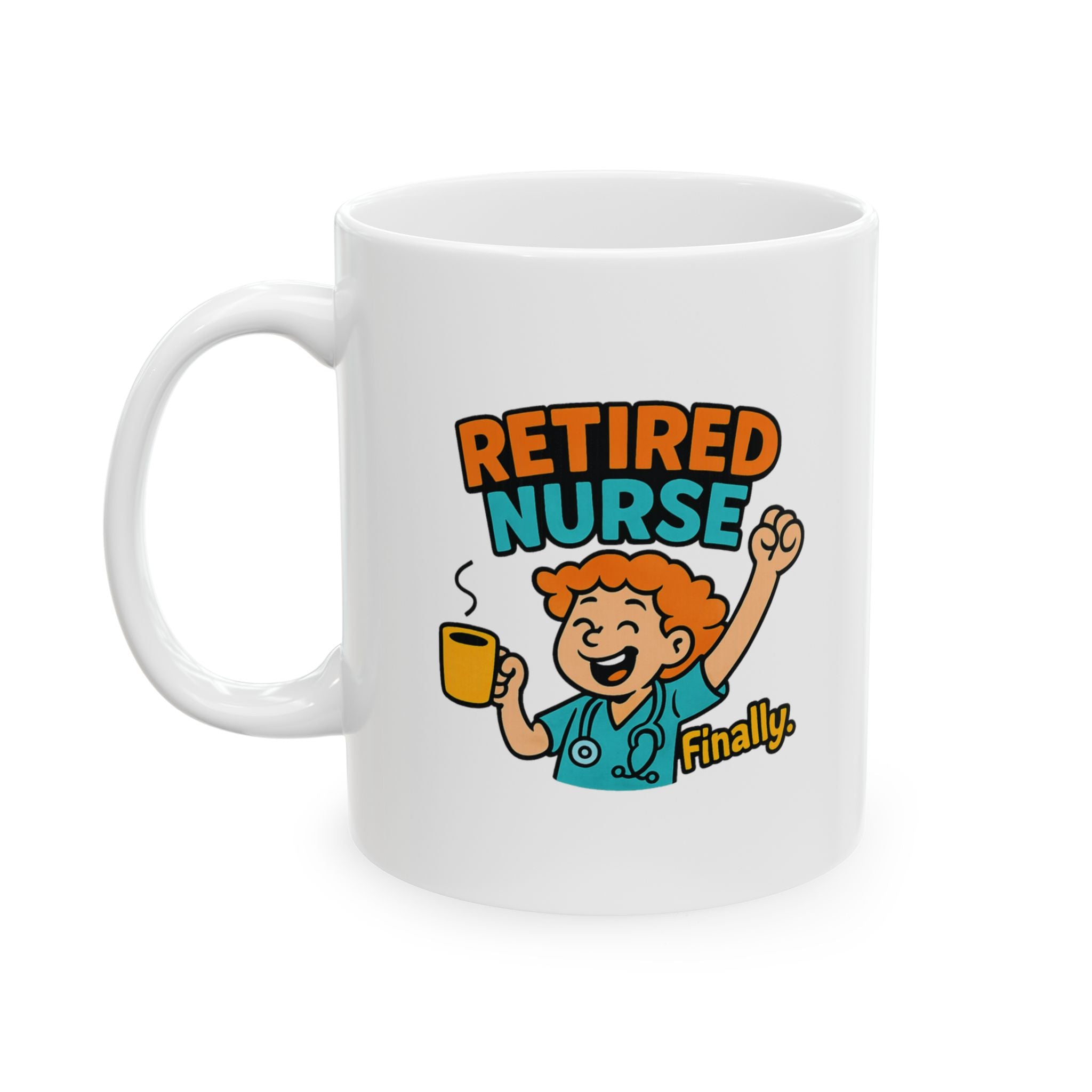 Retired Nurse Old Habits Die Hard Coffee Mug | Funny Retirement Nurse Gift | Ceramic Mug