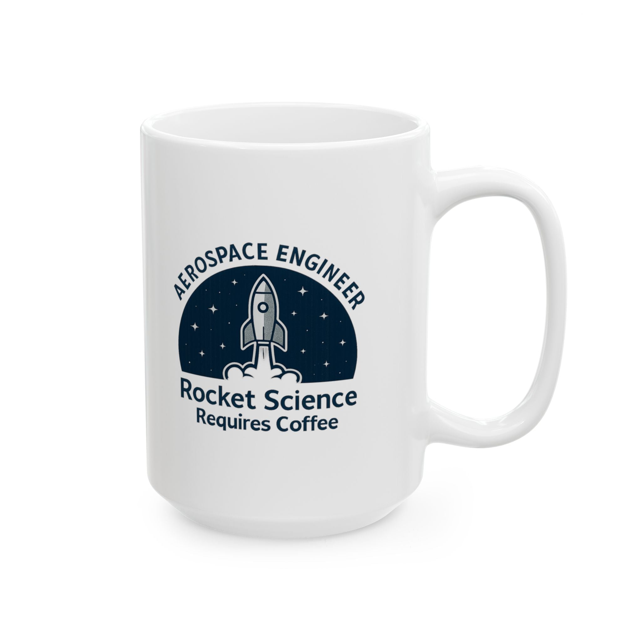 Aerospace Engineer Rocket Scientist Powered By Coffee Ceramic Mug