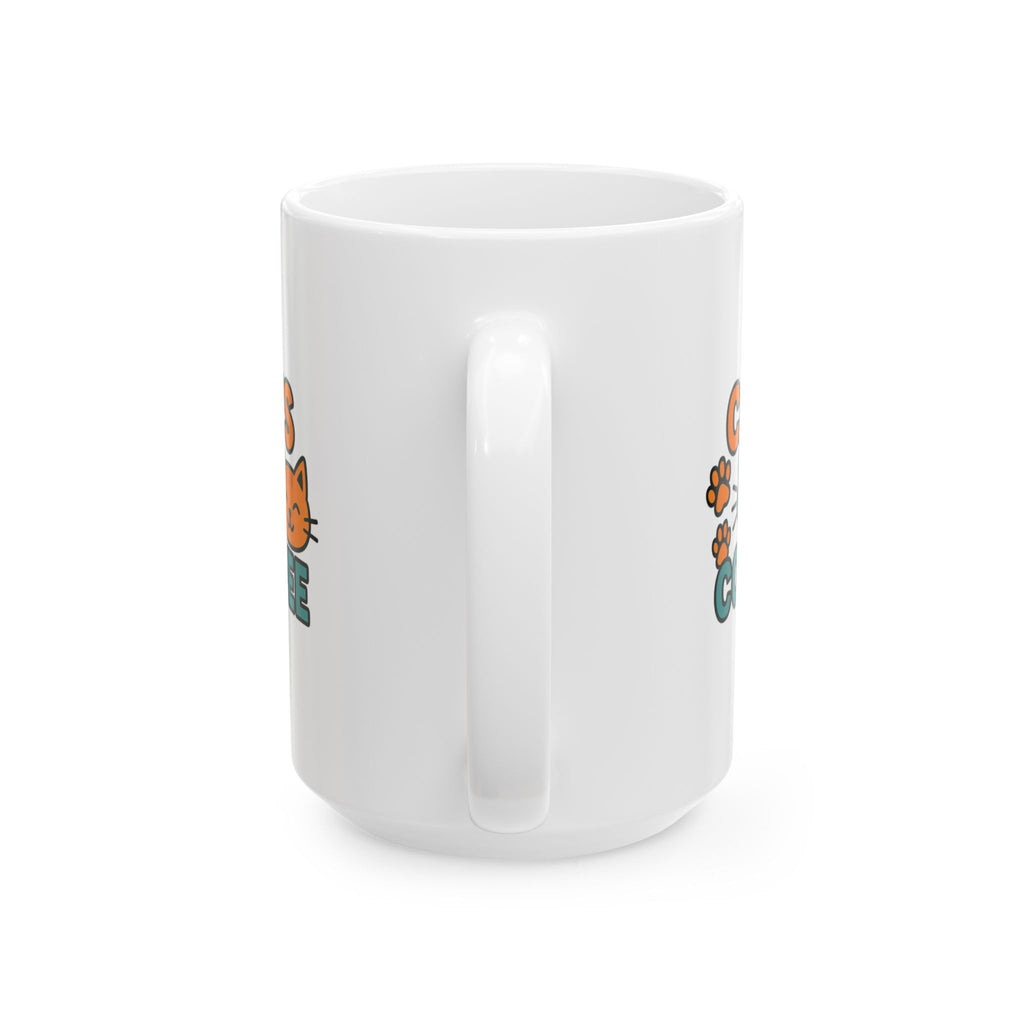 Powered By Coffee And Cat Naps Coffee Mug | Cat Mom Gift | Ceramic Mug