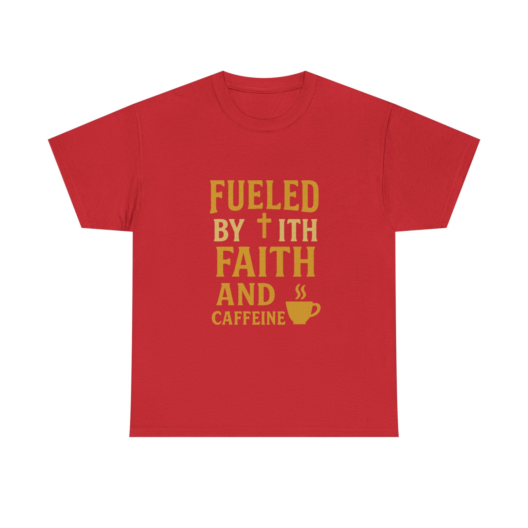 Fueled by Faith and Caffeine T-Shirt | Unique Gift | Graphic Tee