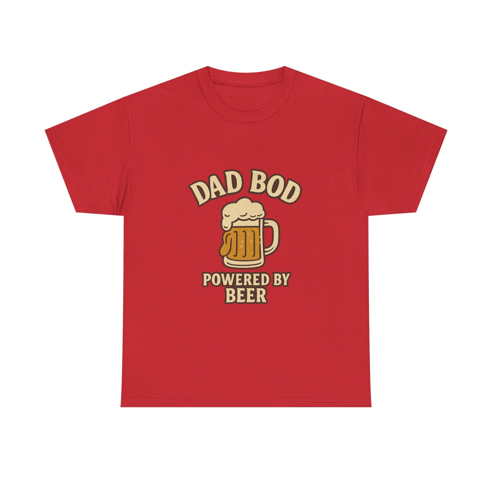 Dad Bod Powered By Beer Father T-Shirt | Gift for Dad | Graphic Tee