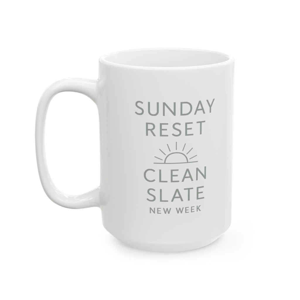 Sunday Reset Clean Slate New Week Coffee Mug | Unique Gift | Ceramic Mug