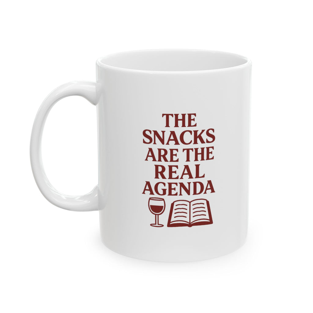 Book Club Host The Snacks Are The Real Agenda Coffee Mug | Unique Gift | Ceramic Mug