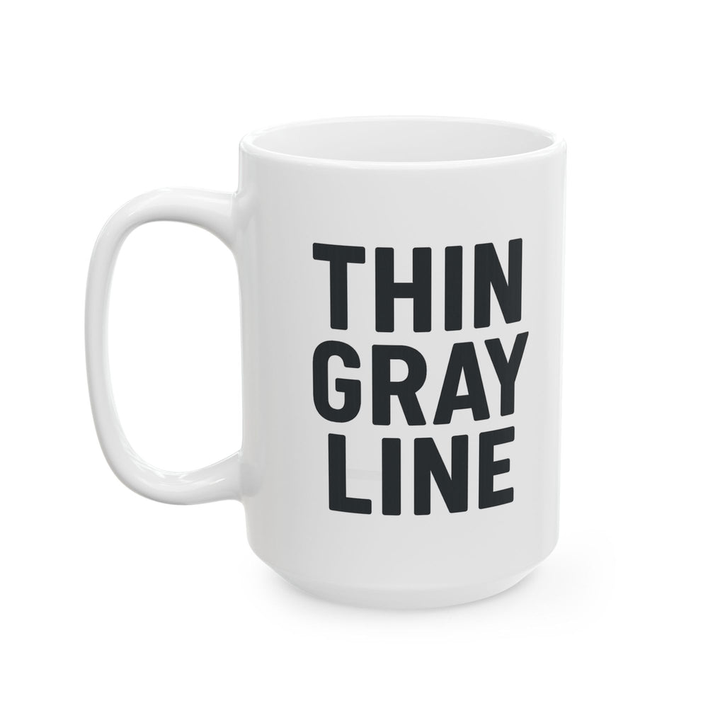 Correctional Officer Thin Gray Line Never Off Duty Coffee Mug | Unique Gift | Ceramic Mug