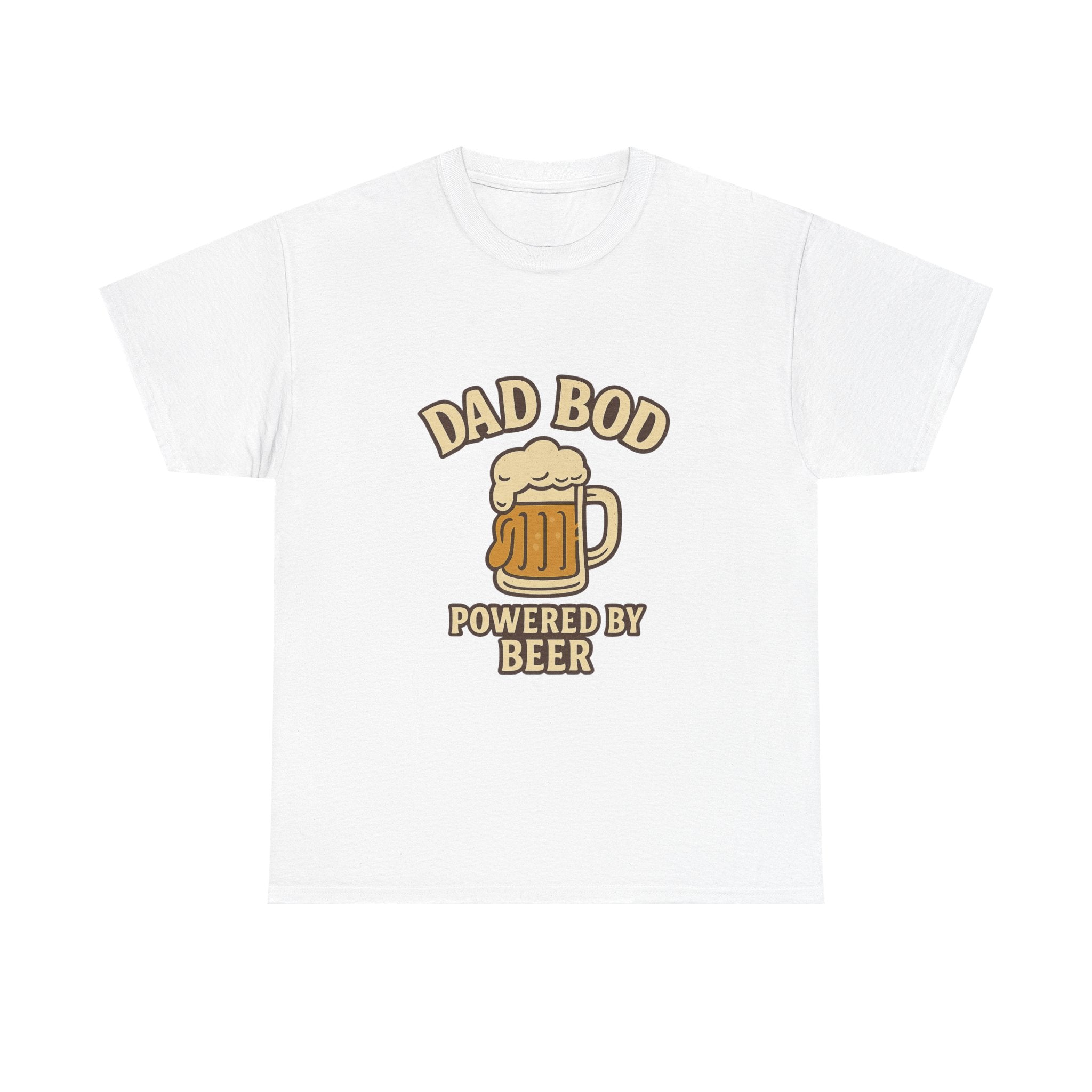 Dad Bod Powered By Beer Father T-Shirt | Gift for Dad | Graphic Tee