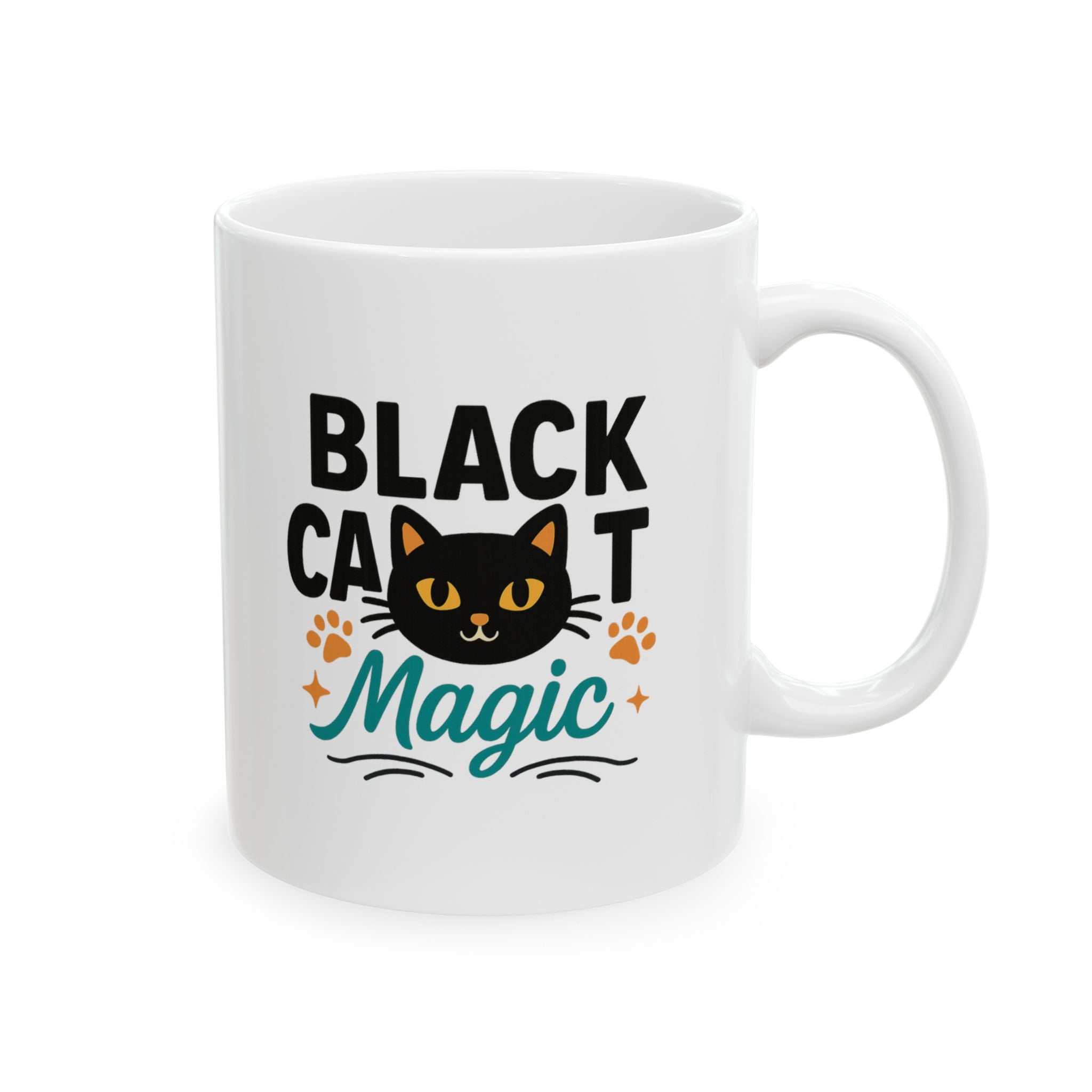 Black Cat Approved This Message Coffee Mug | Cat Humor Gift | Ceramic Mug