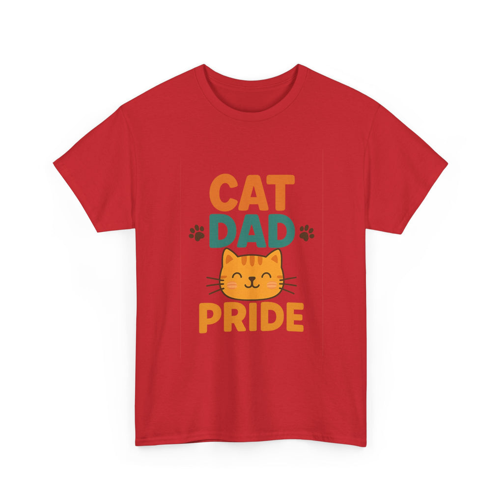 Cat Dad Fueled By Coffee T-Shirt | Funny Cat Gift | Graphic Tee