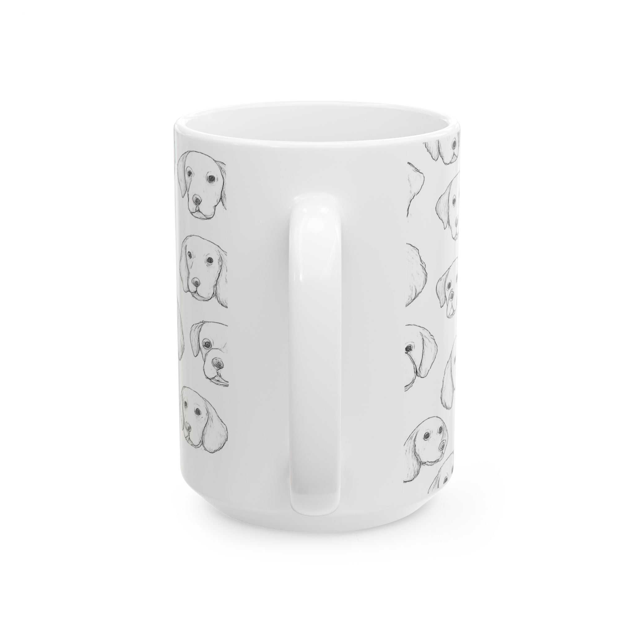 Delicate Dog Faces Full Wrap Coffee Mug | Dogs Gift | Ceramic Mug