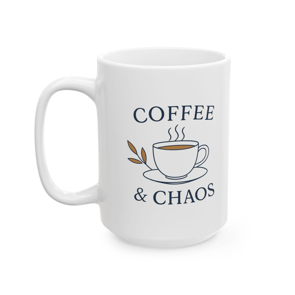 Coffee And Chaos That Is The Plan Coffee Mug | Funny Chaos Gift | Ceramic Mug