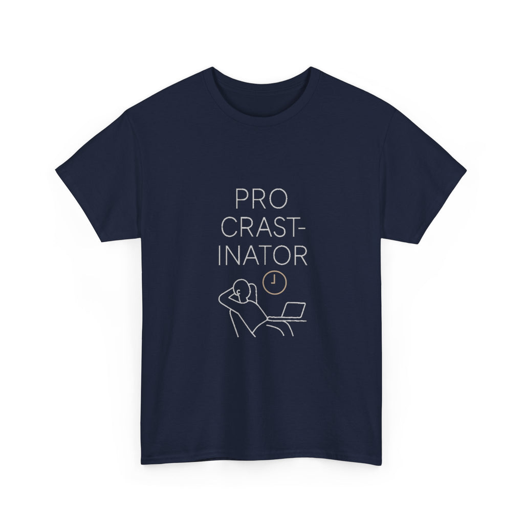 Powered By Procrastination T-Shirt | Funny Procrastinator Gift | Graphic Tee