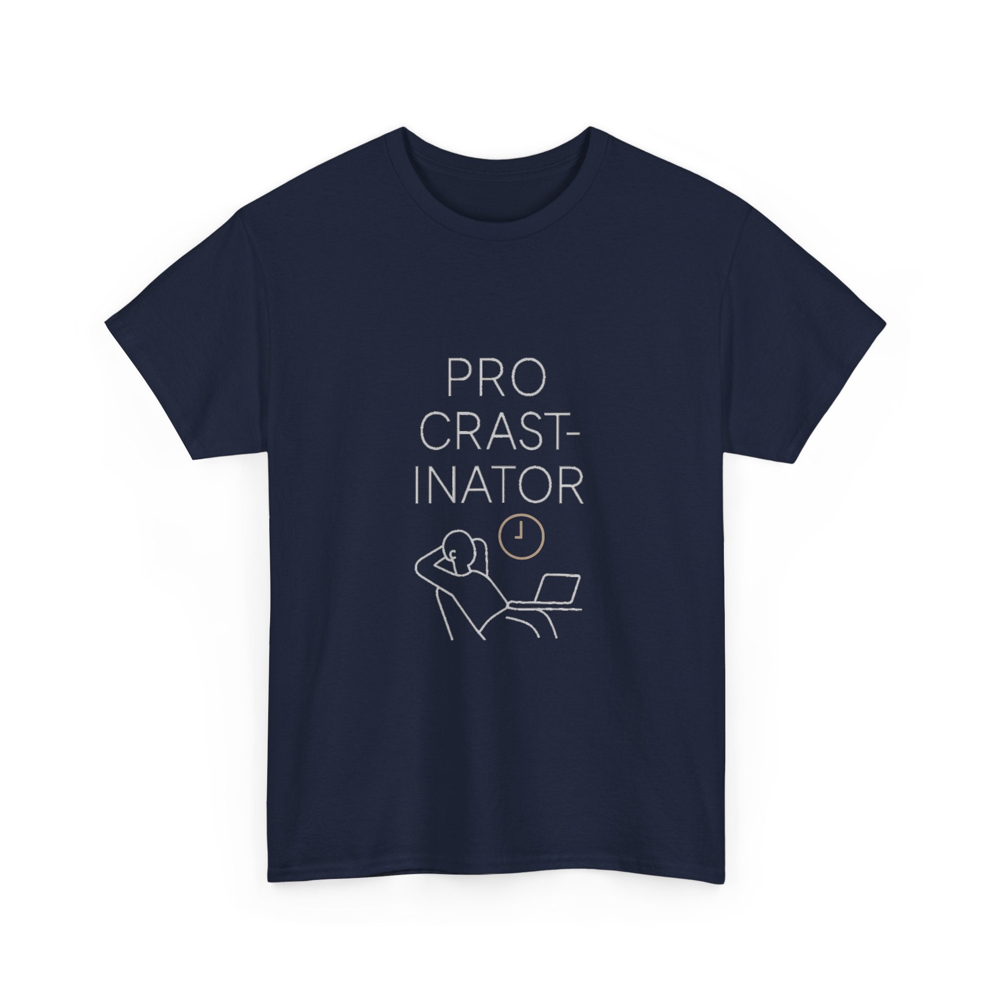 Powered By Procrastination T-Shirt | Funny Procrastinator Gift | Graphic Tee