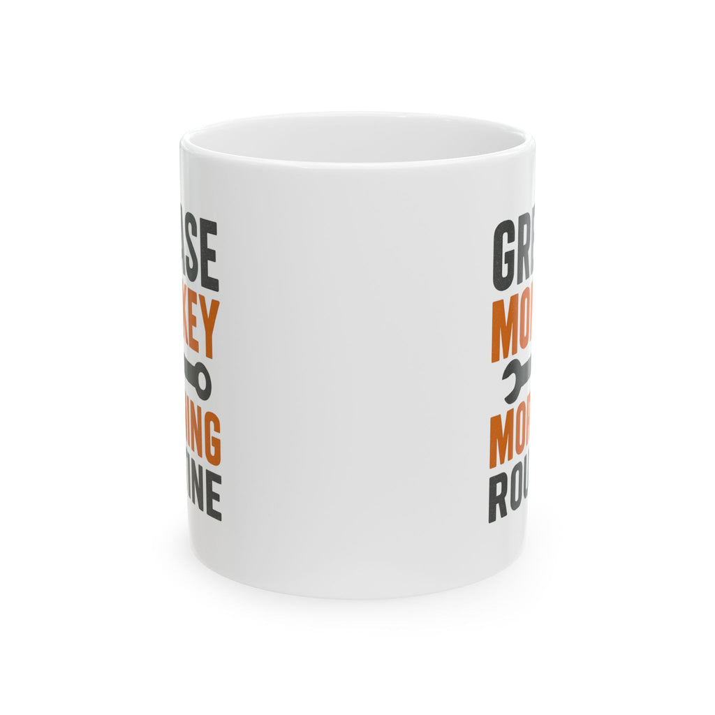 Mechanic Grease Monkey Morning Routine Coffee Mug | Mechanic Gift | Ceramic Mug