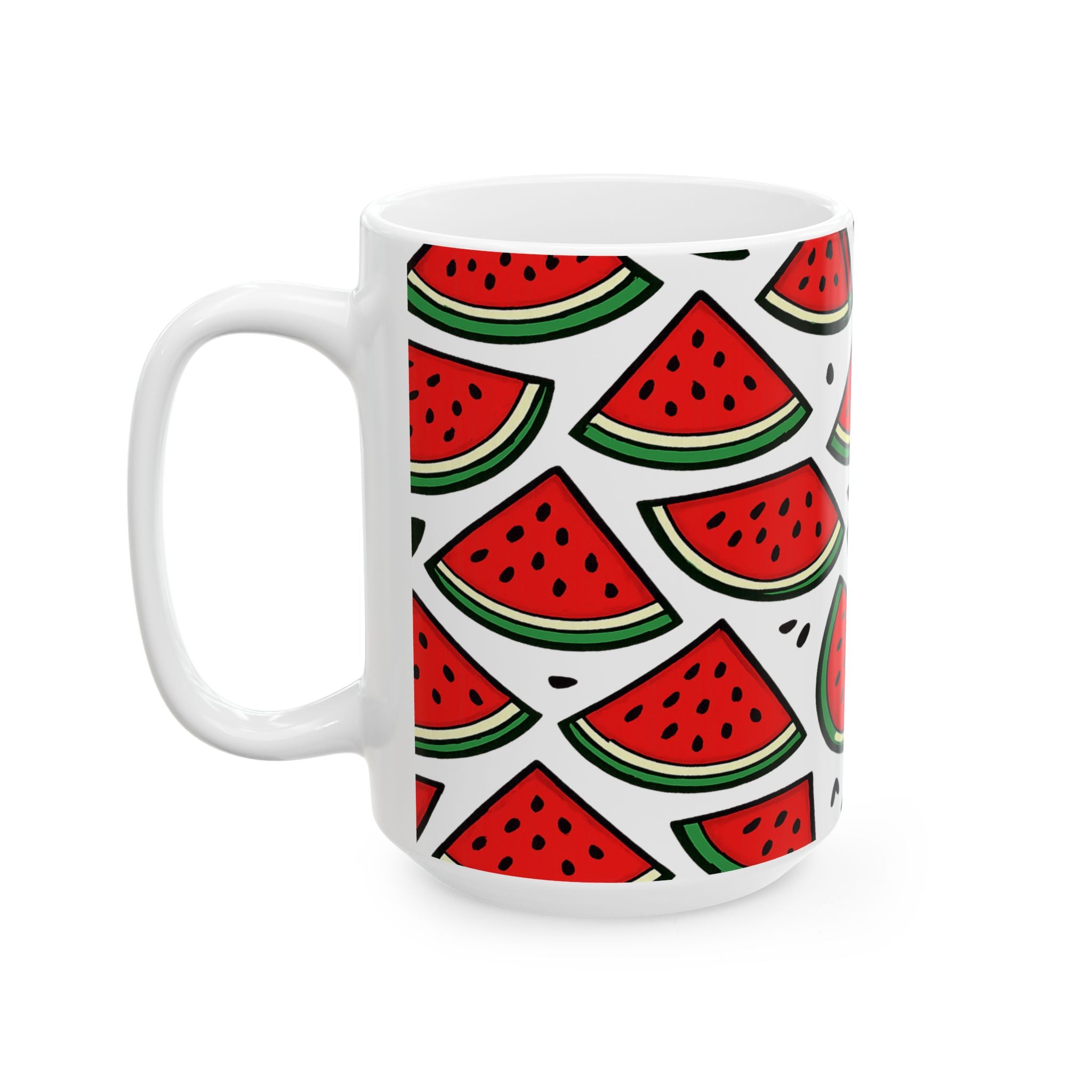 Bold Watermelon Slices Full Wrap Coffee Mug | Fruit Gift | Ceramic Mug