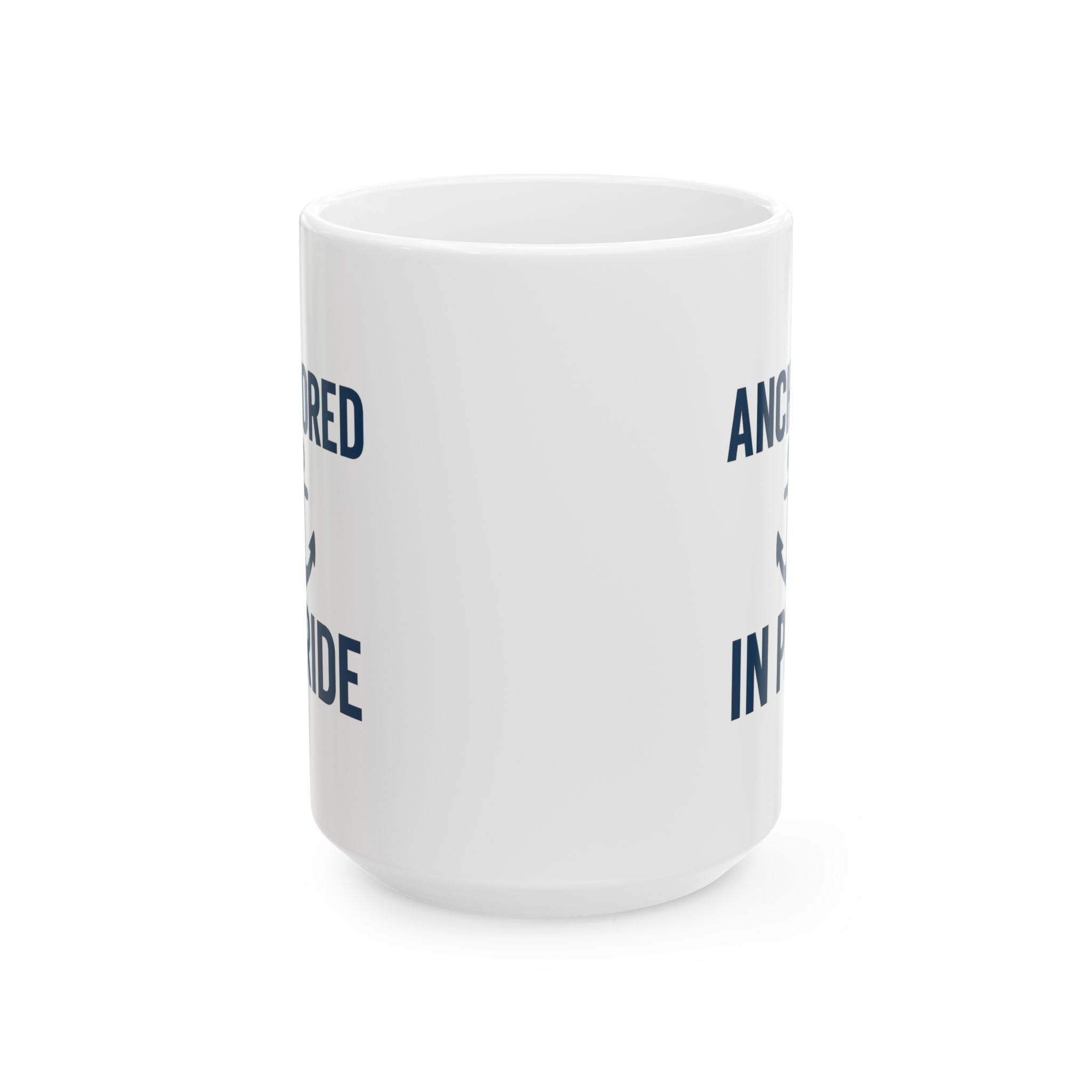 Navy Mom Anchored In Pride Coffee Mug | Gift for Mom | Ceramic Mug