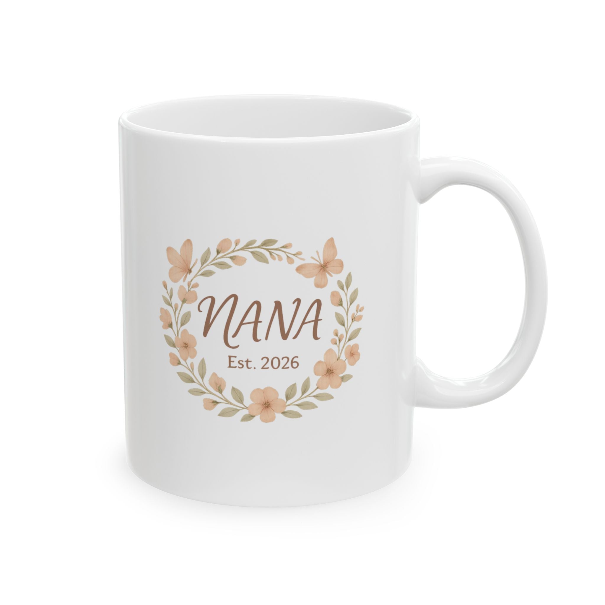 Nana Est 2026 New Grandmother Coffee Mug | Unique Gift | Ceramic Mug