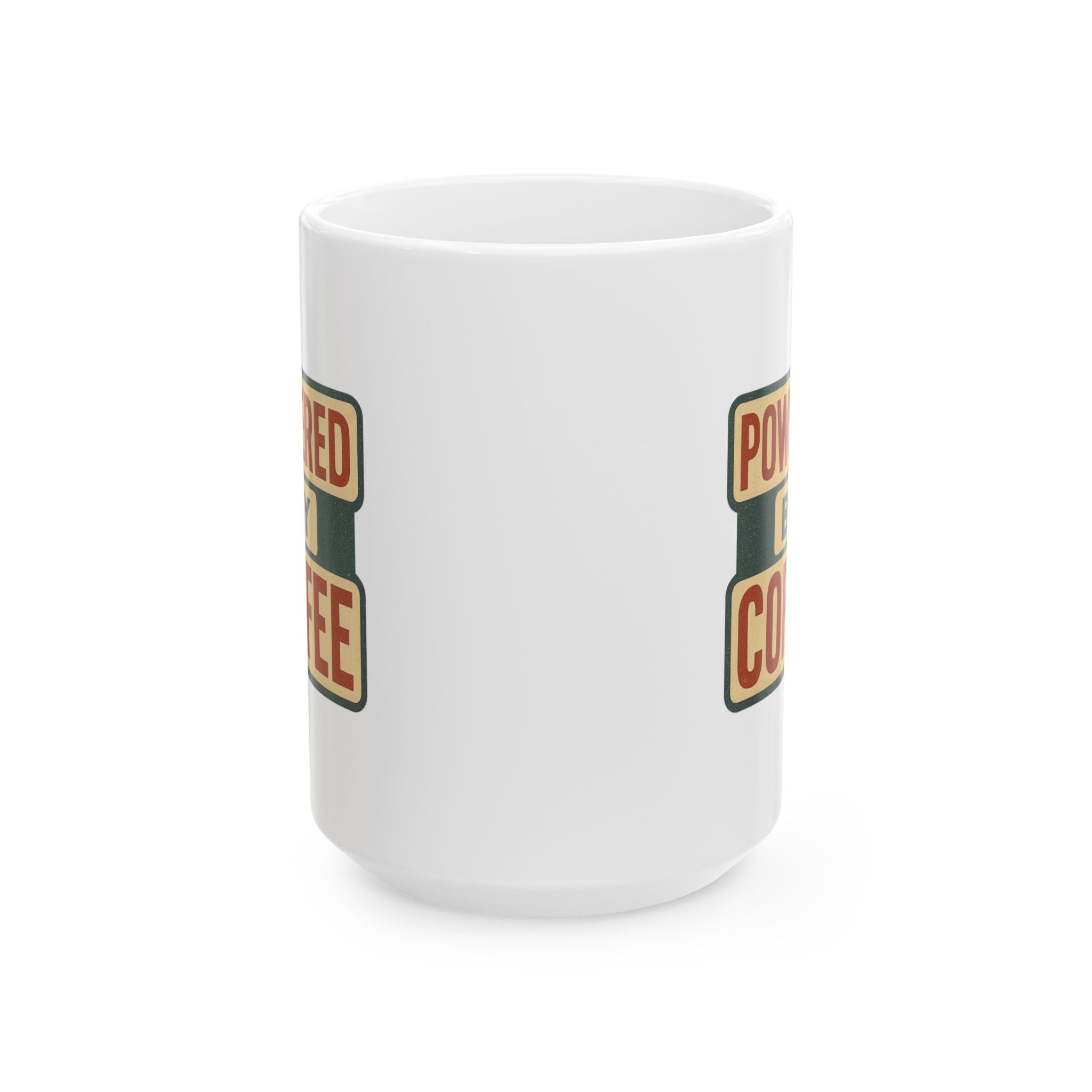 Powered By Coffee Everything Else Optional Coffee Mug | Coffee Lover Humor | Ceramic Mug