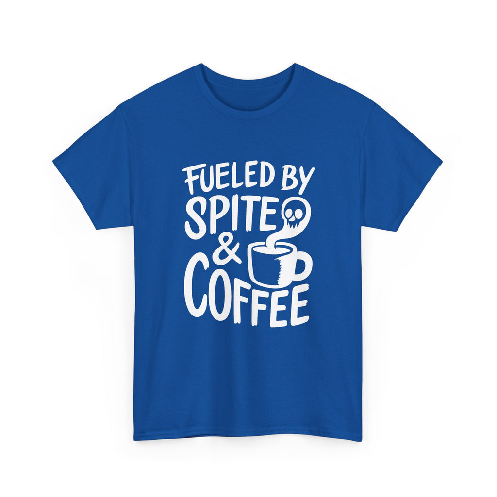 Fueled By Spite And Coffee Funny T-Shirt | Coffee Lover Gift | Graphic Tee
