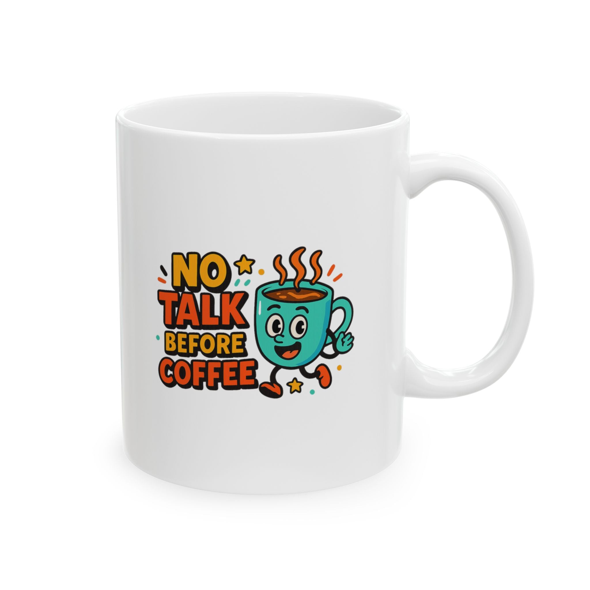 Pre Coffee Conversation Risk At Own Risk Coffee Mug | Funny Coffee Gift | Ceramic Mug