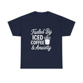 Fueled By Iced Coffee And Anxiety T-Shirt | Coffee Lover Gift | Graphic Tee