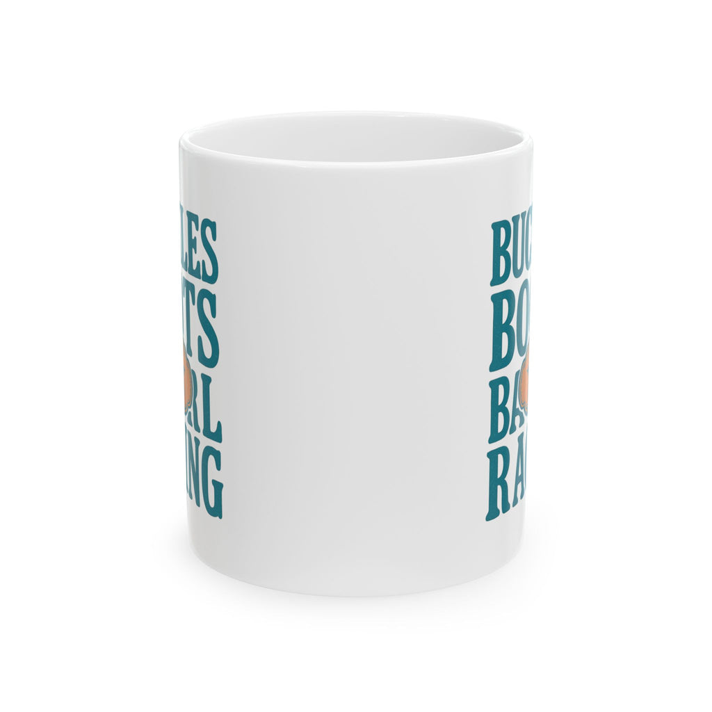 Rodeo Mom Buckles Boots And Barrel Racing Coffee Mug | Gift for Mom | Ceramic Mug