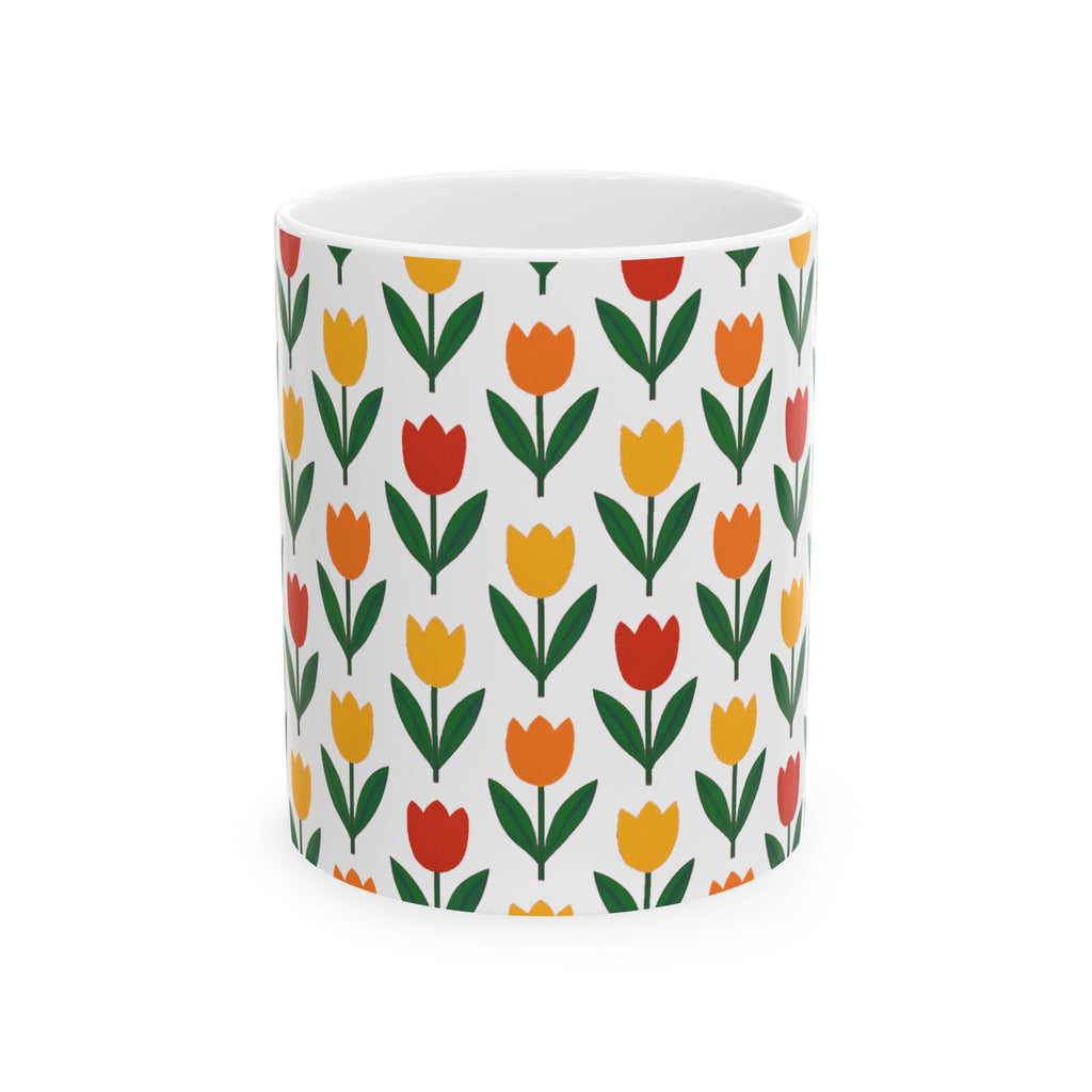 Tulip Row Coffee Mug | Unique Gift | Ceramic Mug