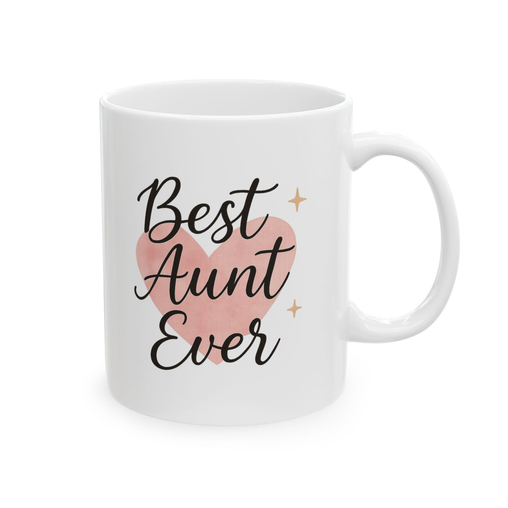 Best Aunt Ever Heart Coffee Mug | Unique Gift | Ceramic Mug